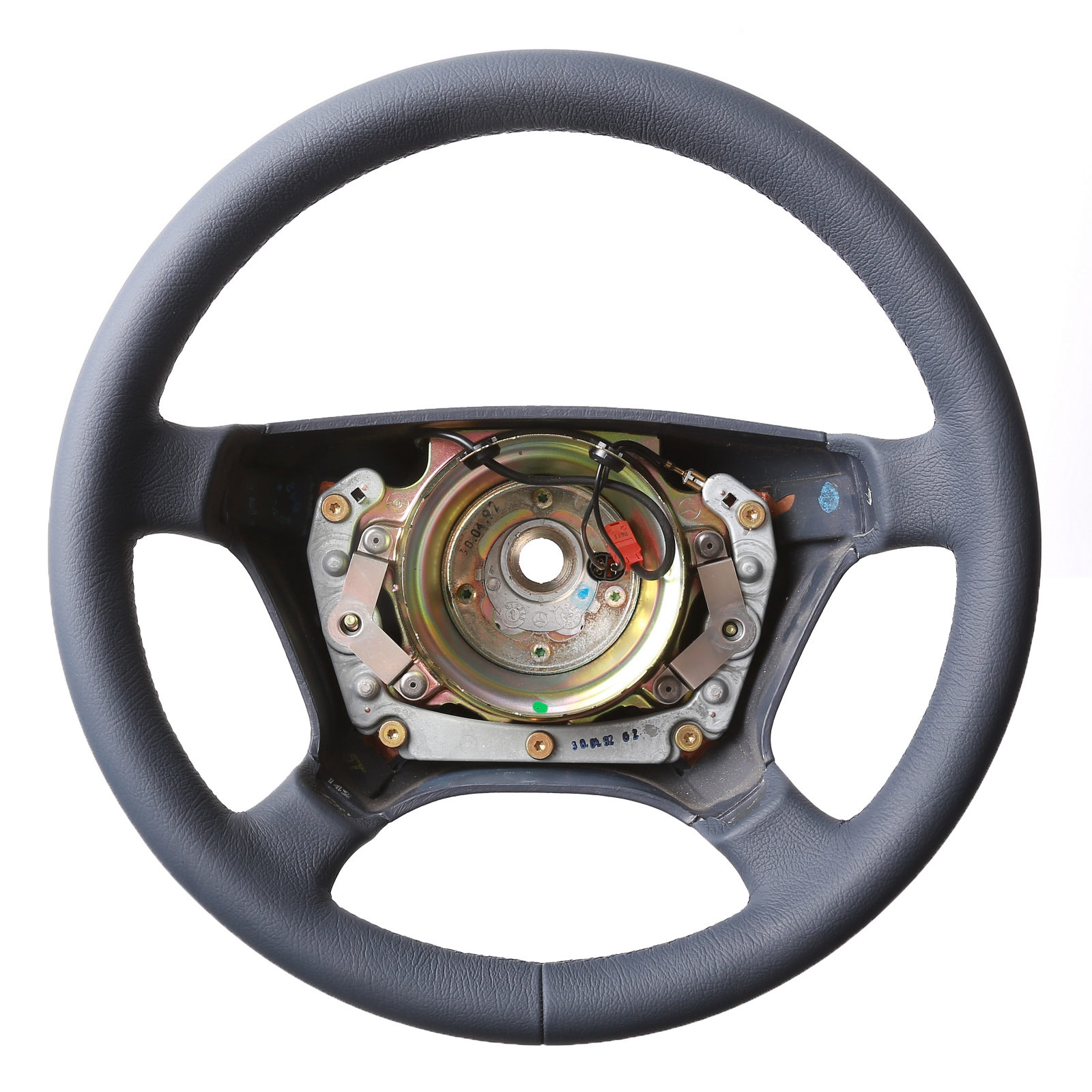 Mercedes Lenkrad W202 W124 W210 W140 C E S Klasse Klassisch blau nur genarbt Naht blau