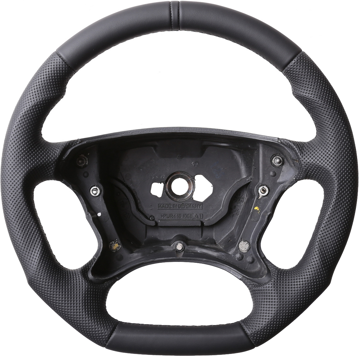 Mercedes Lenkrad R230 W209 W211 Abgeflacht Kombibezug 12 Uhr Markierung schwarz Naht schwarz