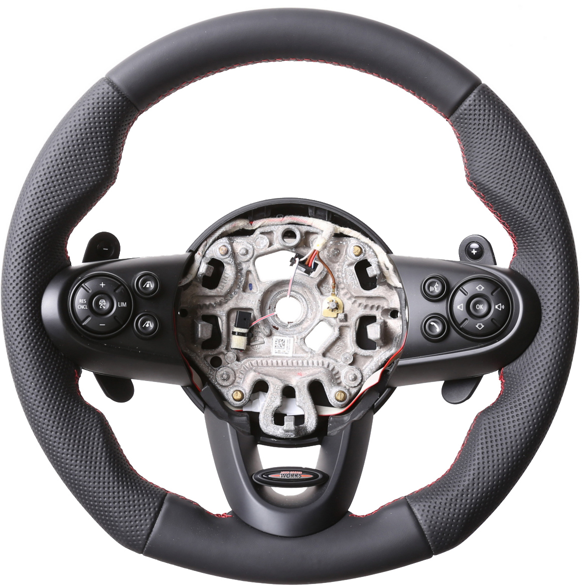 Mini Lenkrad One Cabrio F55 F56 F57 Tuning Kombibezug Naht rot