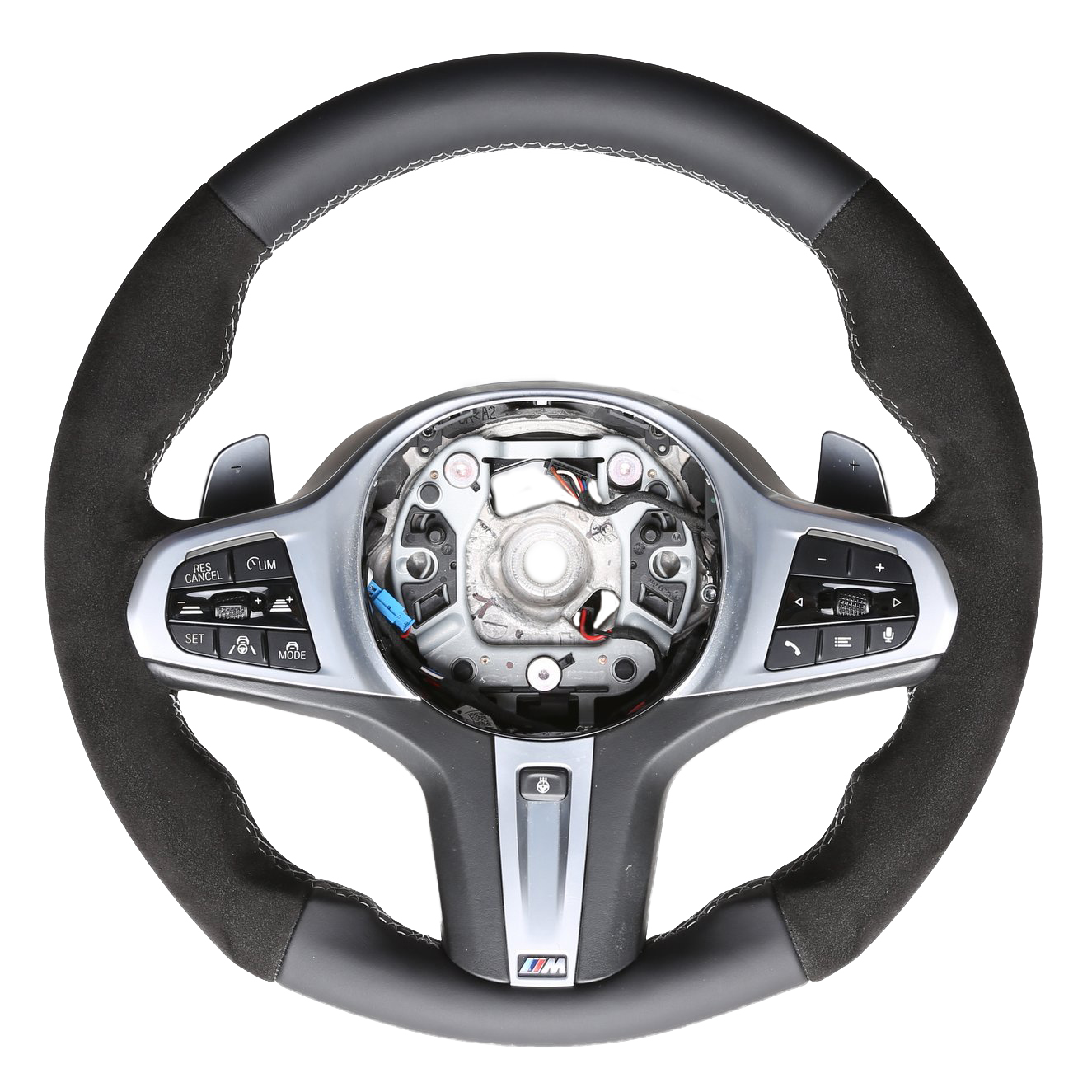 BMW Lenkrad G01 G02 G05 G06 G11 G14 G15 G16 Tuning NEU Kombibezug Alcantara Naht silber