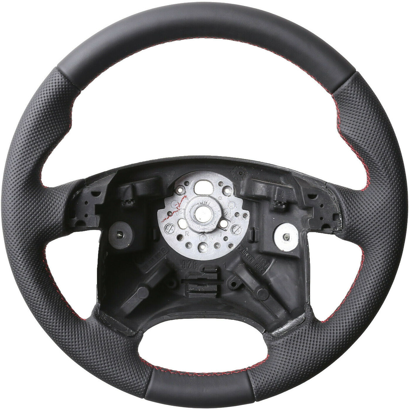 VW Lenkrad T4 Multivan Caravelle Transporter Daumenauflagen Kombibezug Naht rot