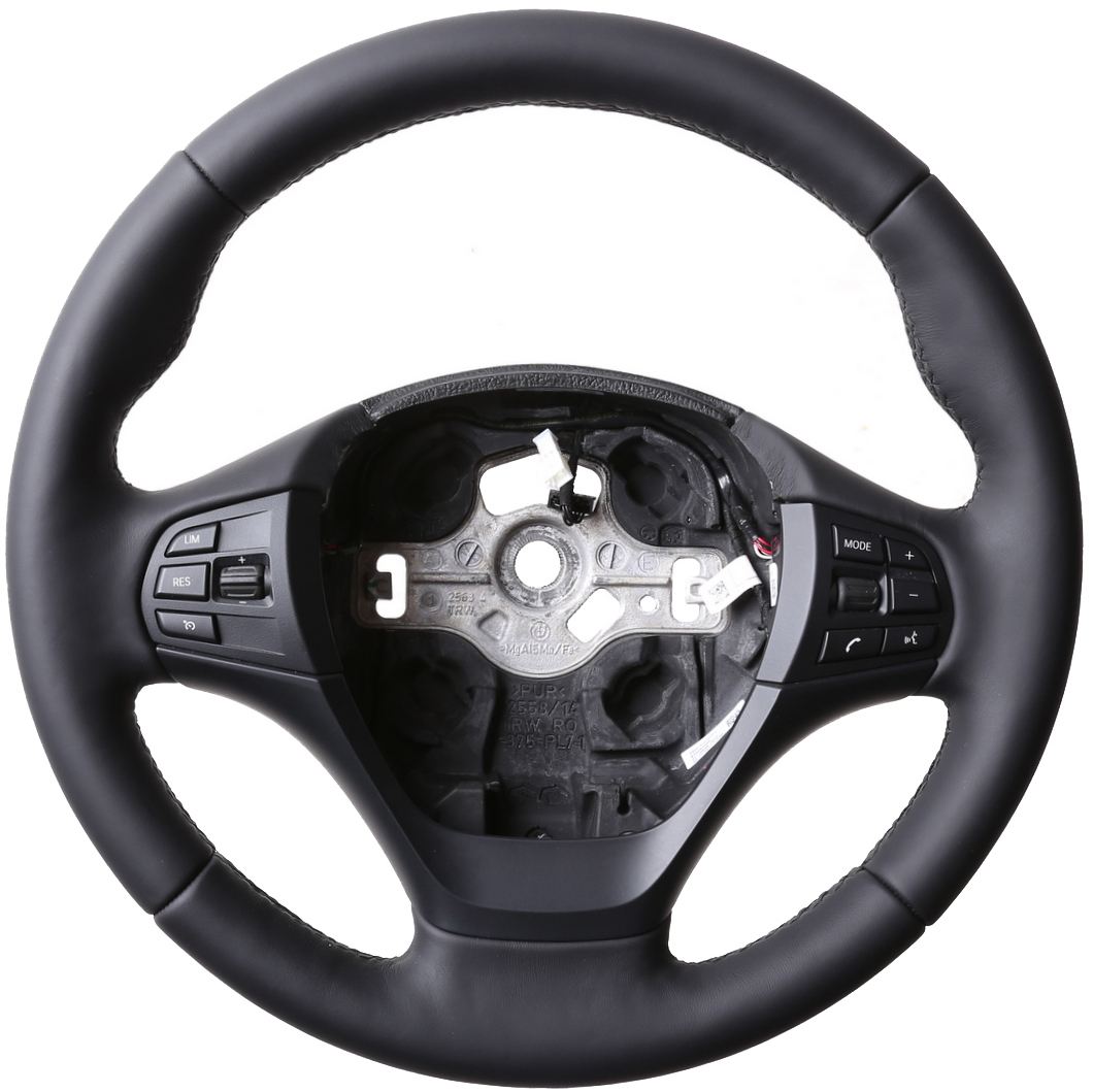 BMW Lenkrad F15 F20 F21 F22 F30 F32 F33 F34 Daumenauflagen nur Nappa inkl. Moosgummi Naht schwarz