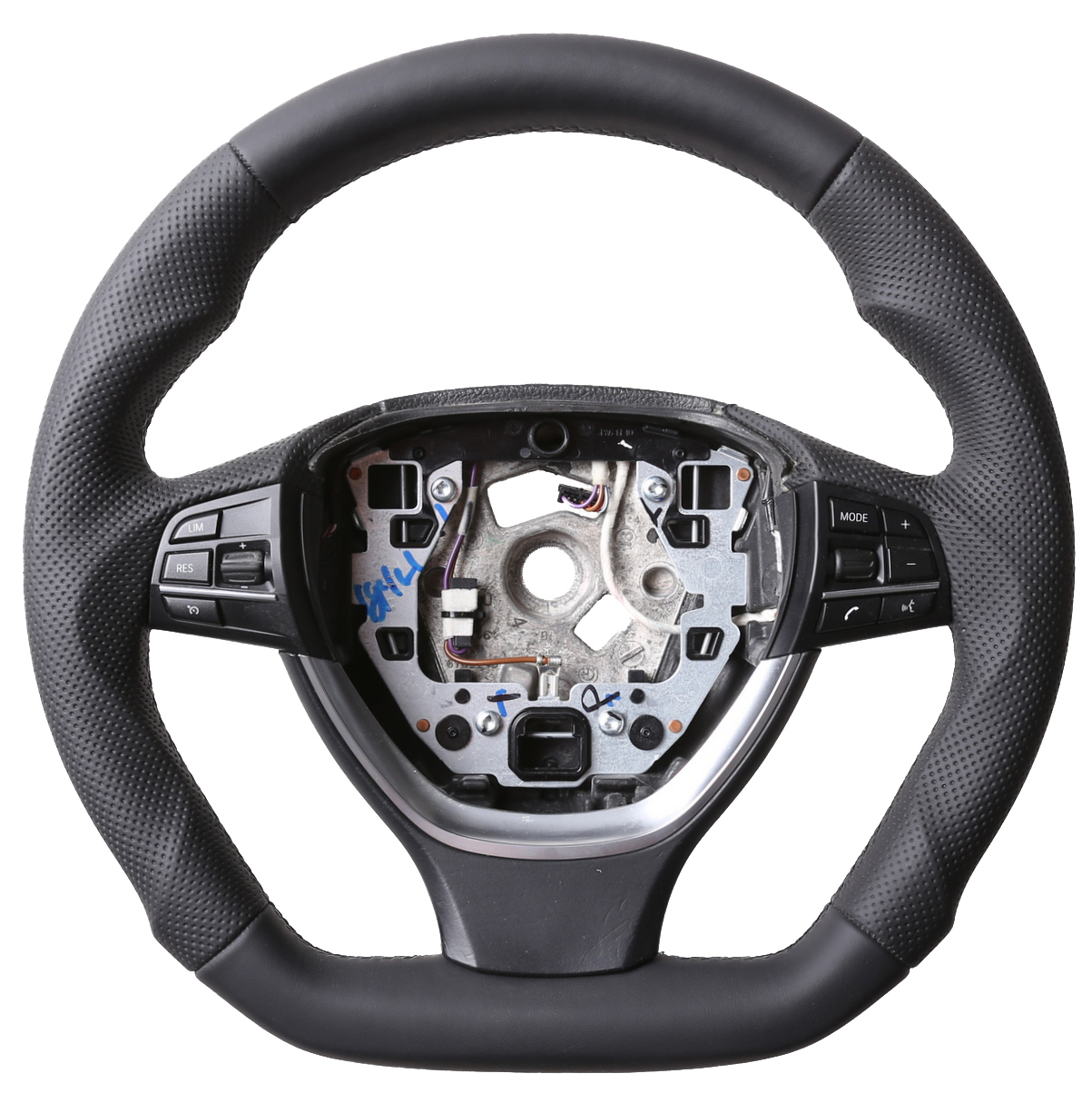 BMW Lenkrad F01 F06 F07 F10 F12 F13 Lenkrad Abgeflacht Kombibezug Naht schwarz