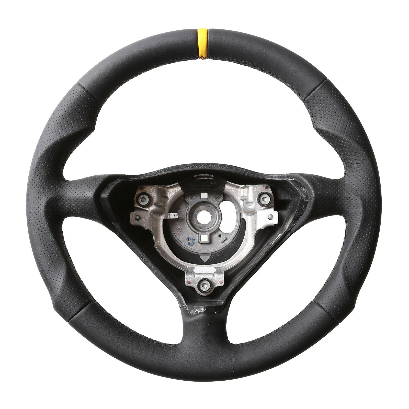 Porsche Lenkrad 911 993 996 986 Boxster Sport Tuning Kombibezug 12Uhr gelb Naht schwarz