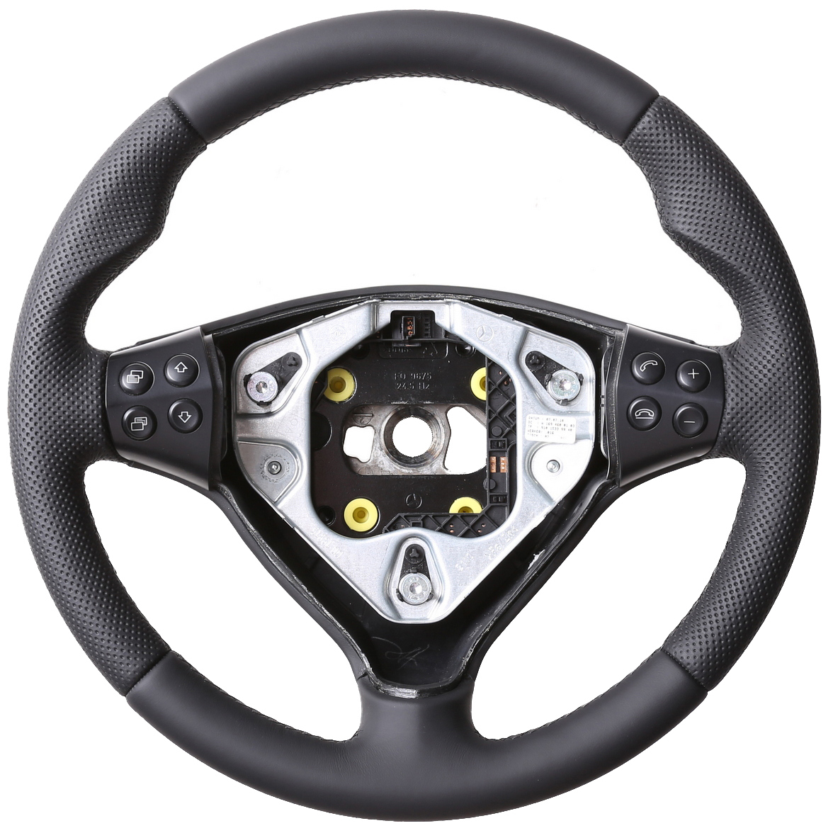 Mercedes Lenkrad W169 A Klasse Daumenauflagen Kombibezug Naht schwarz