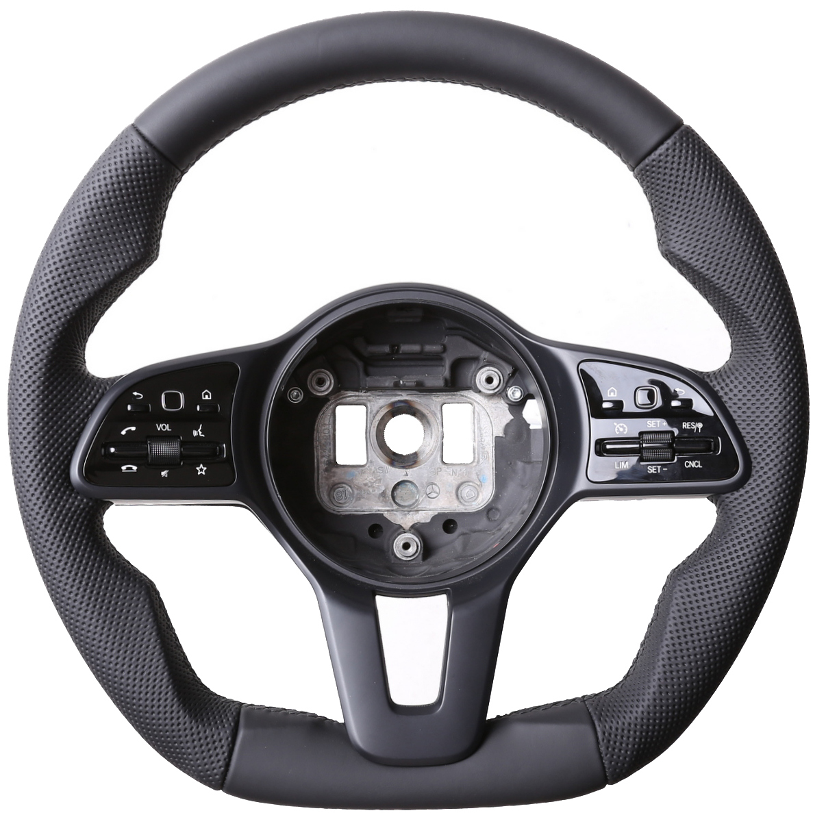 Mercedes Lenkrad C CLA GLB GLS Klasse W205 W118 X247 X167 Abgeflacht NEU Kombibezug Naht schwarz