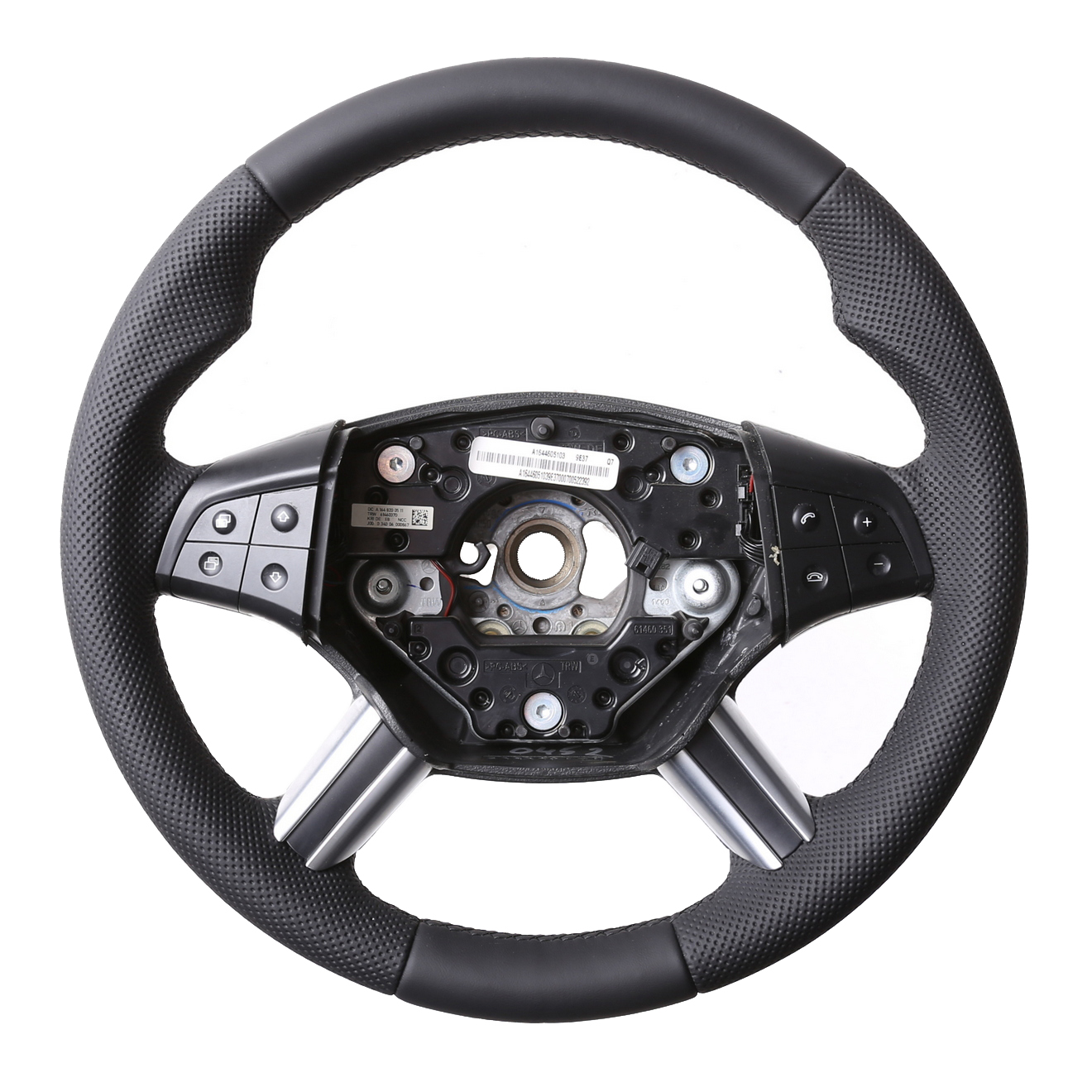 Mercedes Lenkrad W245 B Klasse Daumenauflagen Kombibezug Naht schwarz