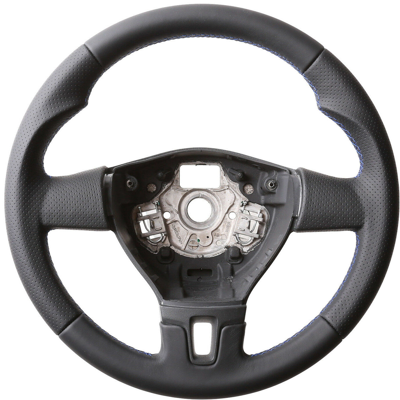 VW Lenkrad T5 Passat 3C Golf 6 Amarok Daumenauflagen Kombibezug Naht blau