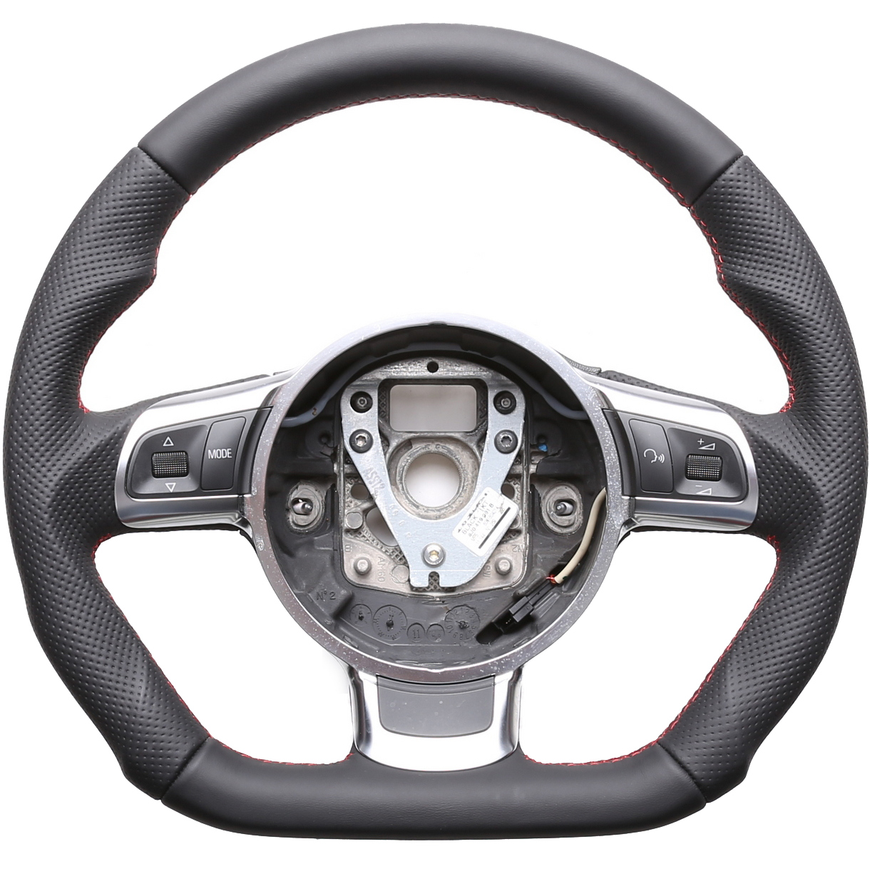 Audi Lenkrad TT TTS TTRS 8J A3 A8 S3 8P R8 RS5 RS6 Abgeflacht Kombibezug Naht rot