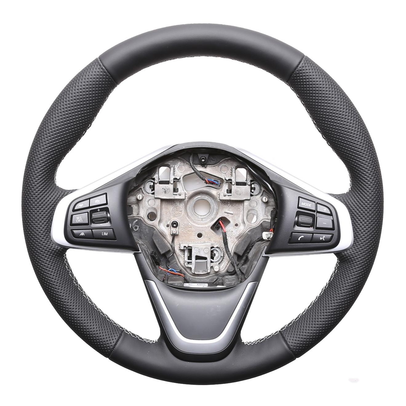 BMW Lenkrad X1 F48 X2 F39 Kombibezug inkl. Moosgummi Naht silber