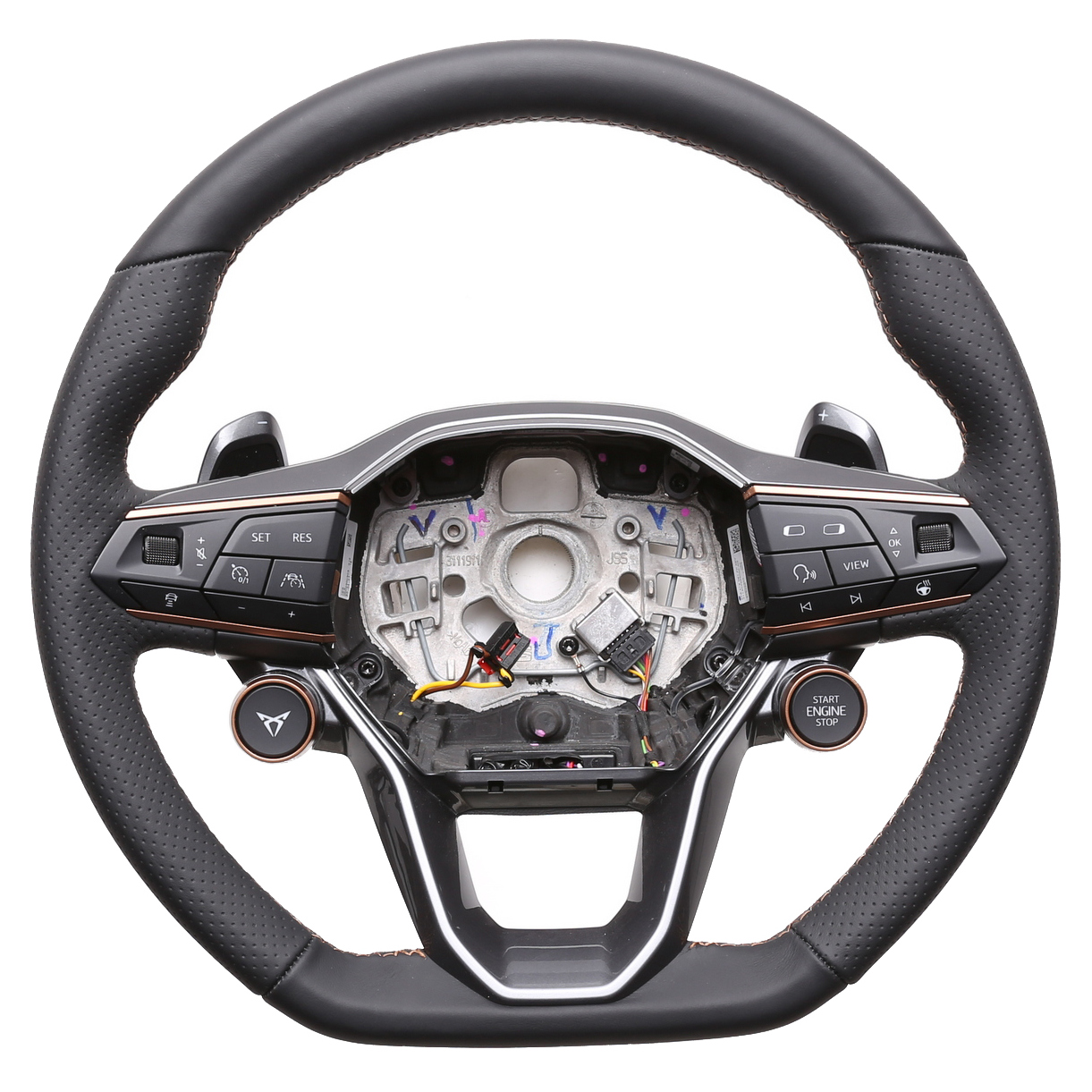 Cupra Lenkrad Ateca Born Formentor Leon Kombibezug Naht braun