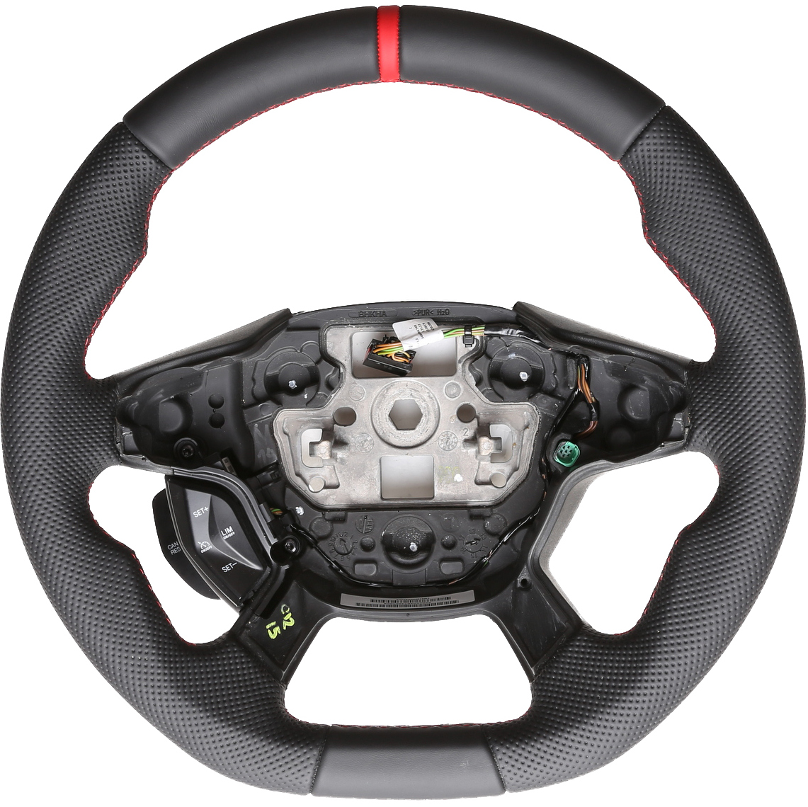 Ford Lenkrad Focus Mk3 C-Max Mk2 Kuga Mk2 Transit Custom Abgeflacht NEU Kombibezug 12  Uhr Markierun