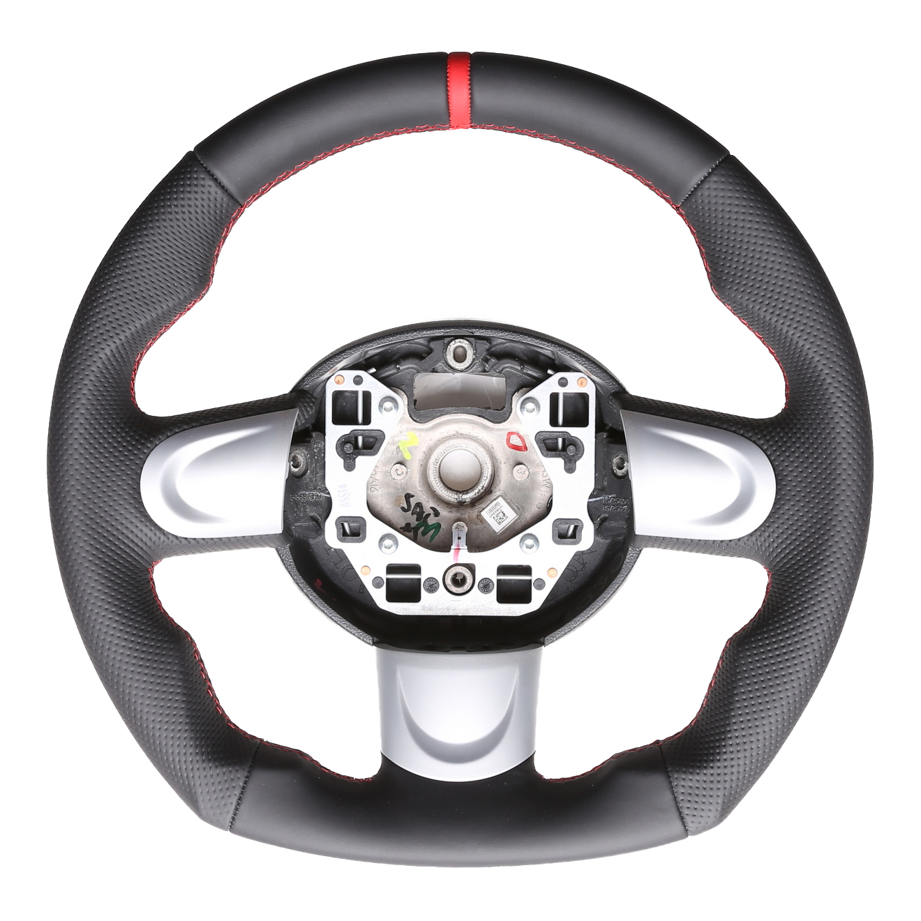 Mini Lenkrad One Cabrio R 55 56 57 58 59 60 61 Abgeflacht NEU Kombibezug 12Uhr rot Naht rot