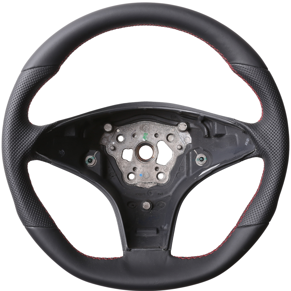 Mercedes Lenkrad CL 203 C219 CLS R 230 SL K R171 Klassisch Kombibezug Naht rot