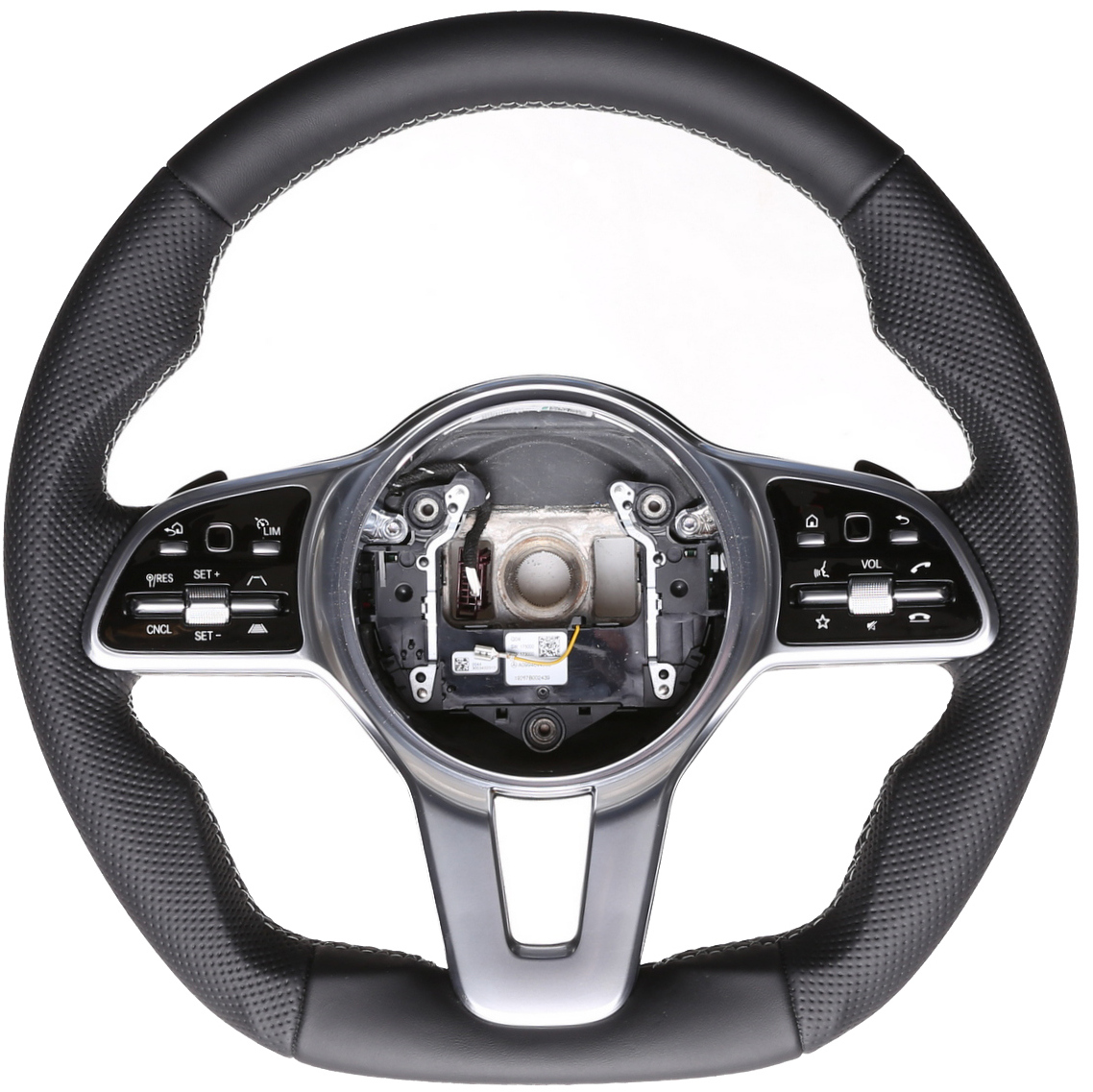 Mercedes Lenkrad A G GLC S Klasse W177 W463 X253 222 Abgeflacht NEU Kombibezug Naht silber