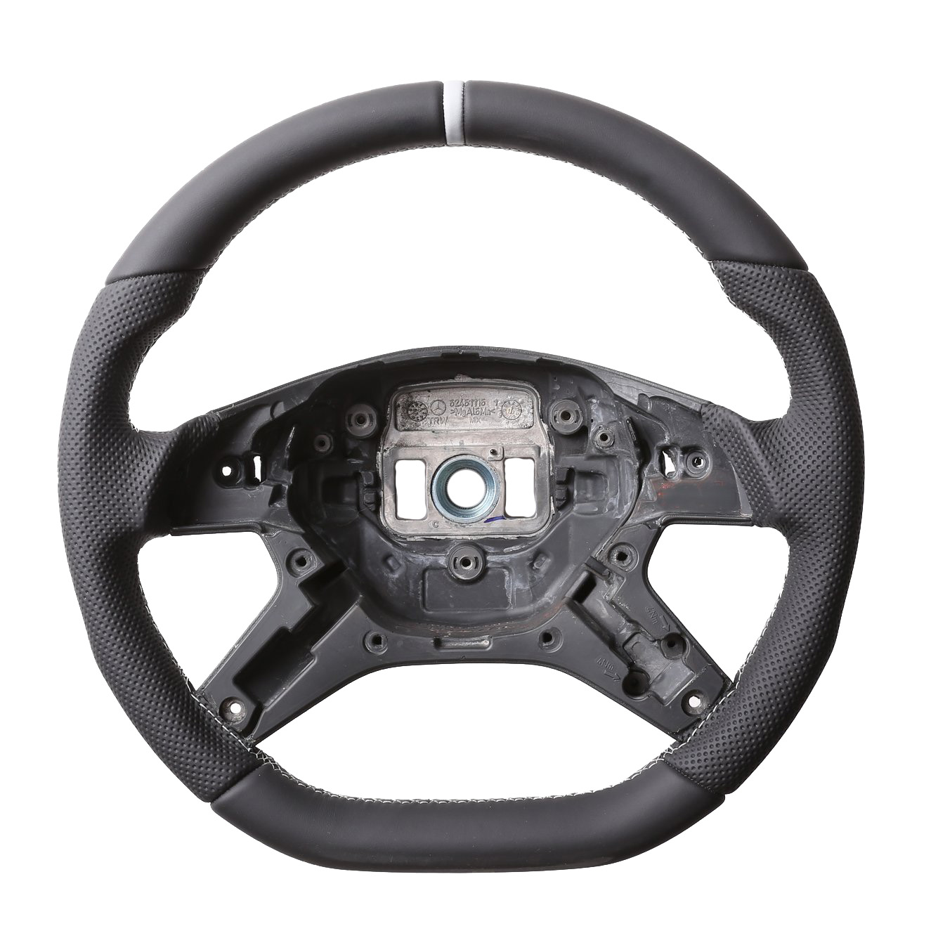 Mercedes Lenkrad AMG W204 C Klasse W166 ML X166 W212 W463 braun Kombibezug Naht braun