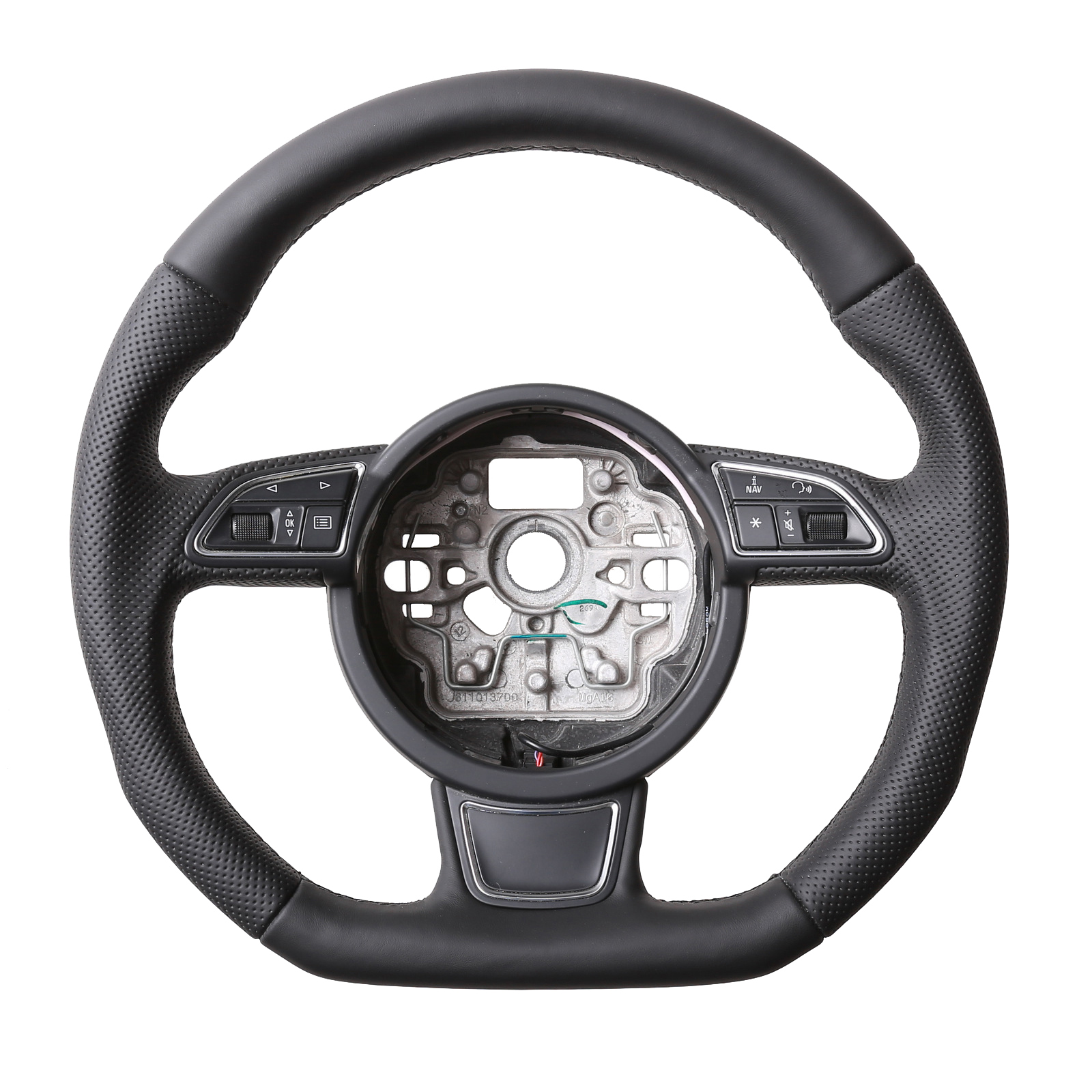 Audi Lenkrad A4 A1 S1 A6 S6 A7 A8 Q3 Abgeflacht Kombibezug Naht schwarz