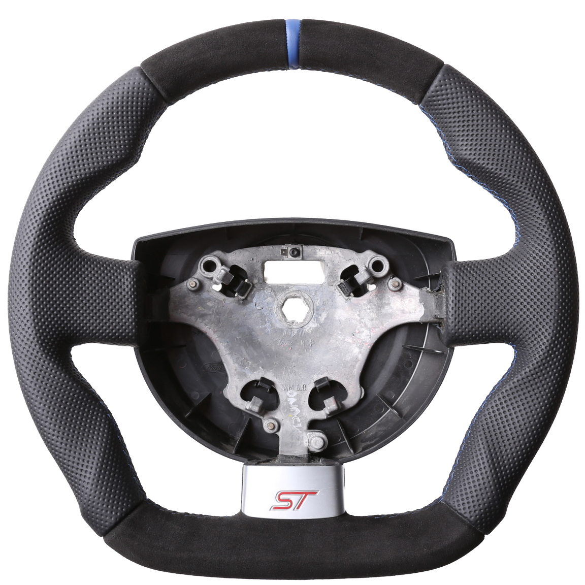 Ford Lenkrad Fiesta ST Kombibezug Alcantara 12 Uhr Markierung blau Naht blau