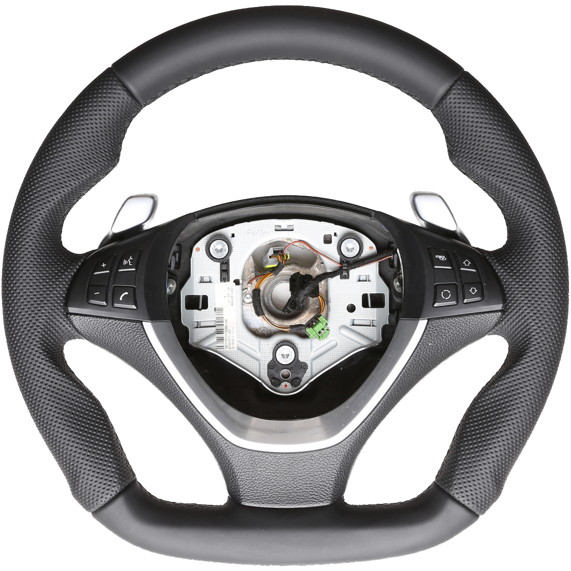 BMW Lenkrad X5 E70 X6 E71 E72 Abgeflacht Kombibezug Naht schwarz