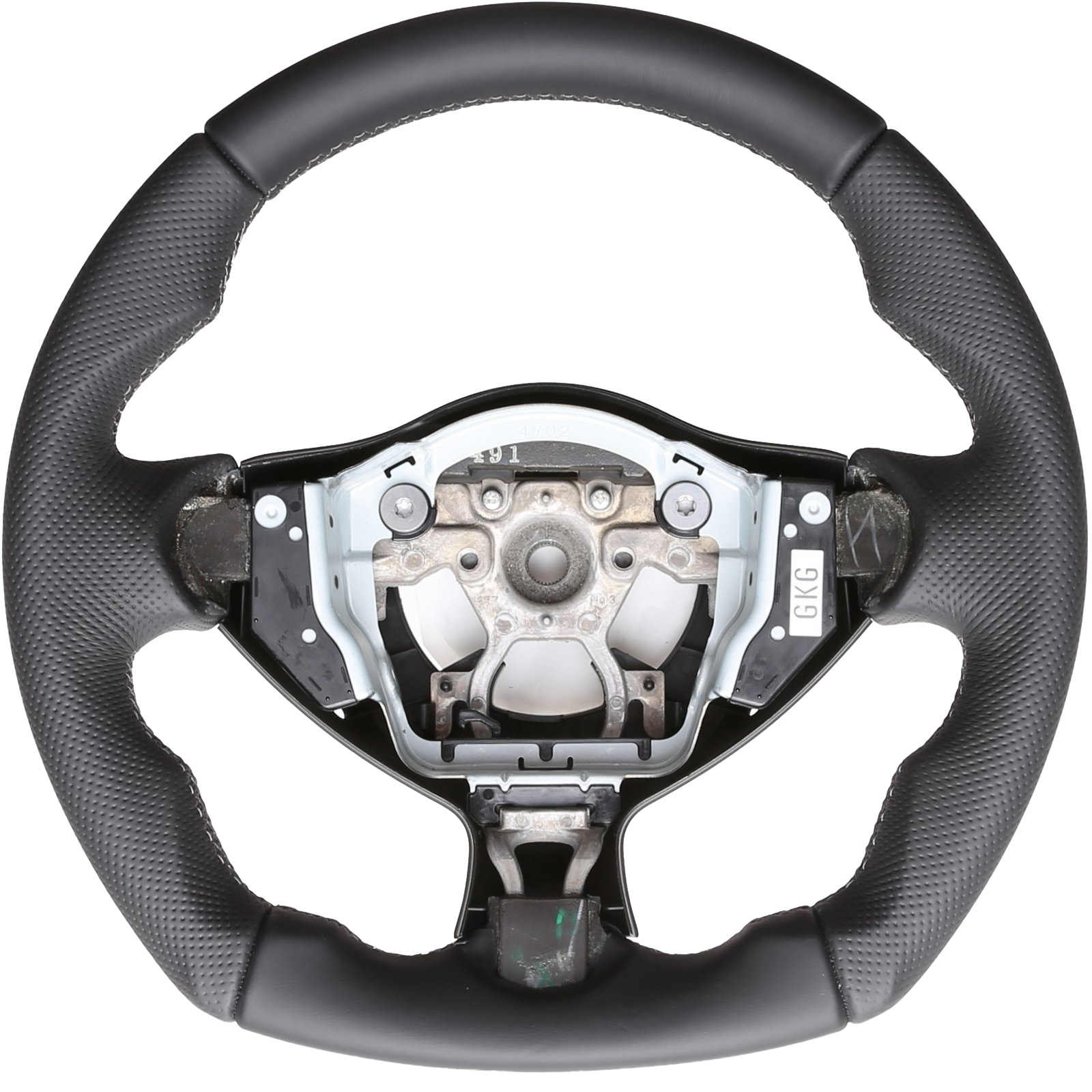 Nissan Lenkrad 370Z Abgeflacht NEU Kombibezug Naht silber