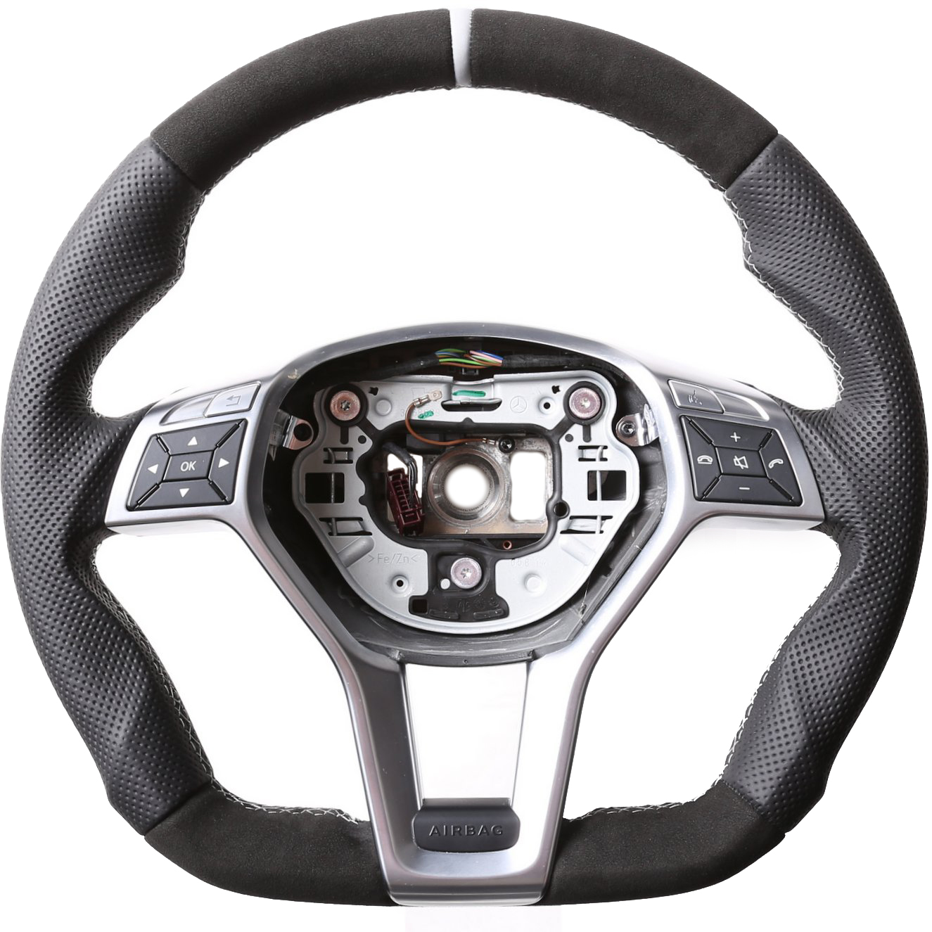 Mercedes Lenkrad C GLA SL Klasse W204 X156 R231 Abgeflacht Kombibezug Alcantara 12 Uhr Markierung