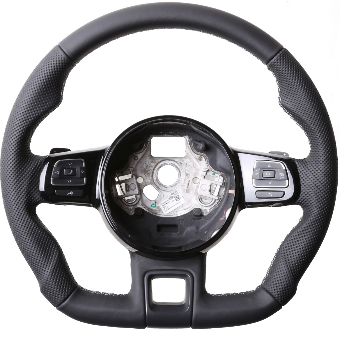 VW Lenkrad Up New Beetle Abgeflacht Kombibezug Naht silber