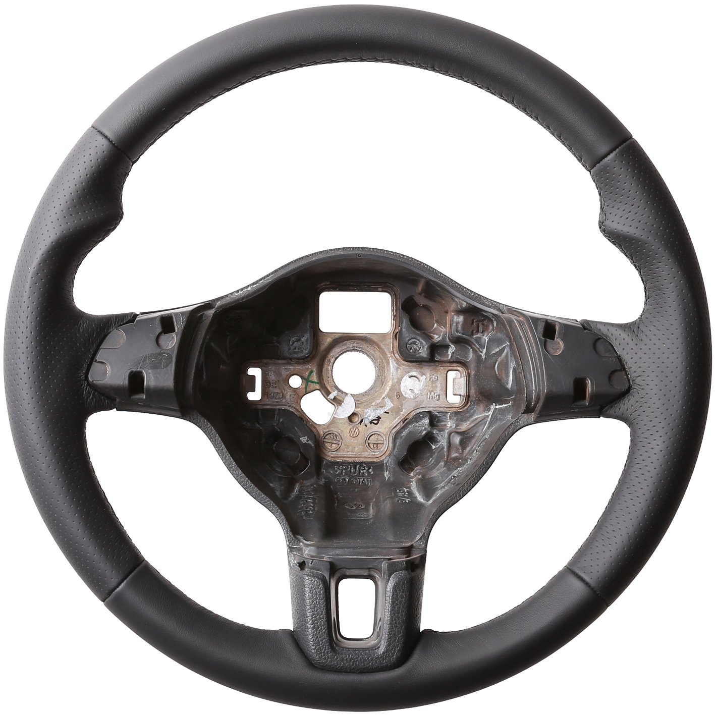 VW Lenkrad Golf 6 Caddy Tiguan Touran Sharan Daumenauflagen Kombibezug Naht schwarz