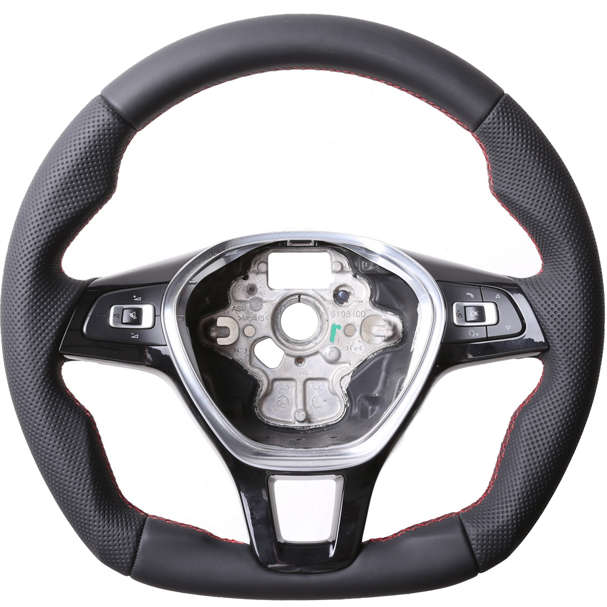 MAN Lenkrad TGE Abgeflacht NEU Kombibezug Naht rot