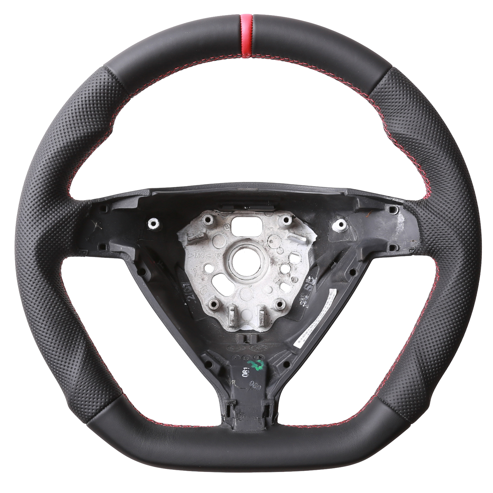 Porsche Lenkrad 911 997 Boxster Cayman 987 Abgeflacht Kombibezug 12Uhr Markierung rot Naht rot