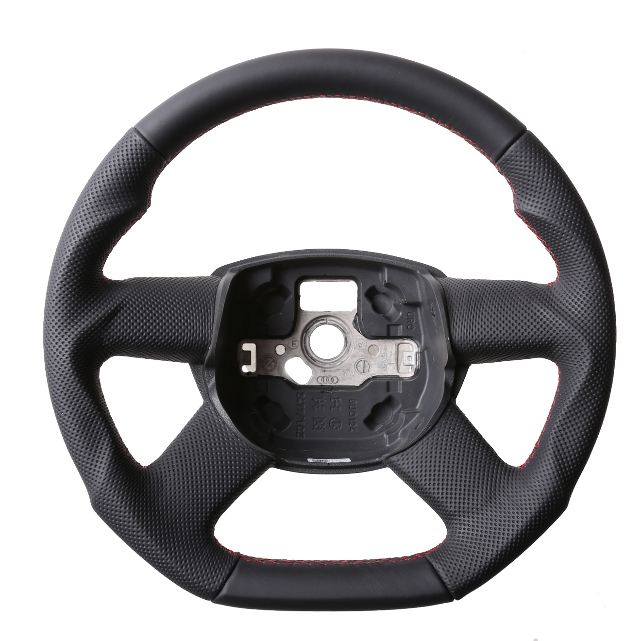 Audi Lenkrad A3 A4 A6 A8 Q3 Q5 Abgeflacht Kombibezug Naht schwarz