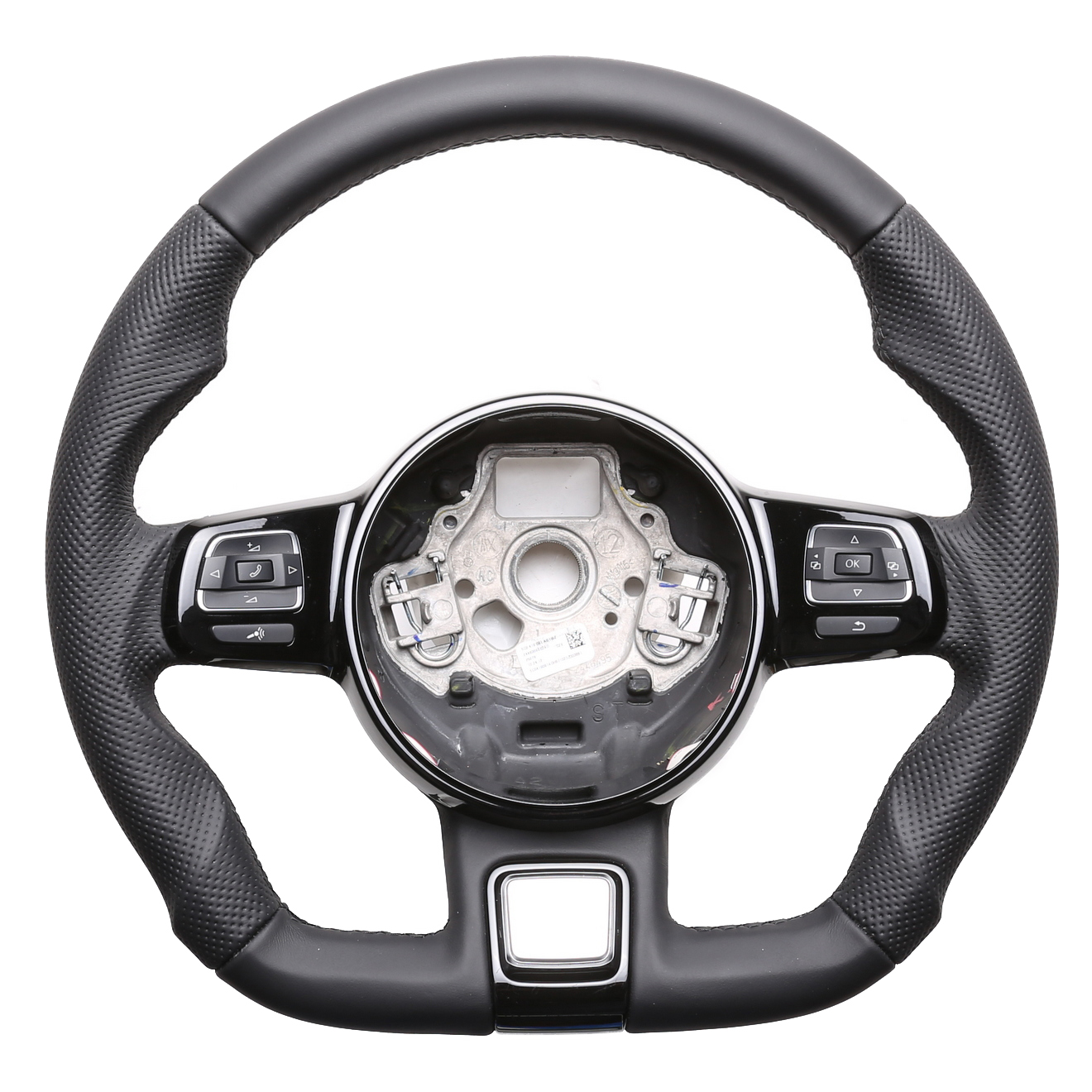 VW Lenkrad Up New Beetle Abgeflacht Kombibezug Naht schwarz