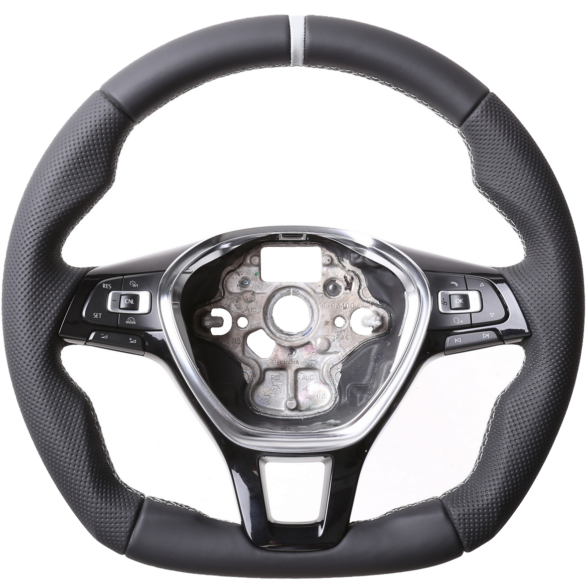 MAN Lenkrad TGE Abgeflacht NEU Kombibezug 12 Uhr Markierung silber Naht silber