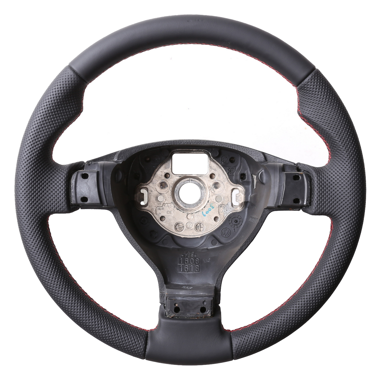 VW Lenkrad Golf 5 Fox Touran Polo9N Passat3C EOS Jetta Daumenauflagen Kombibezug Naht rot