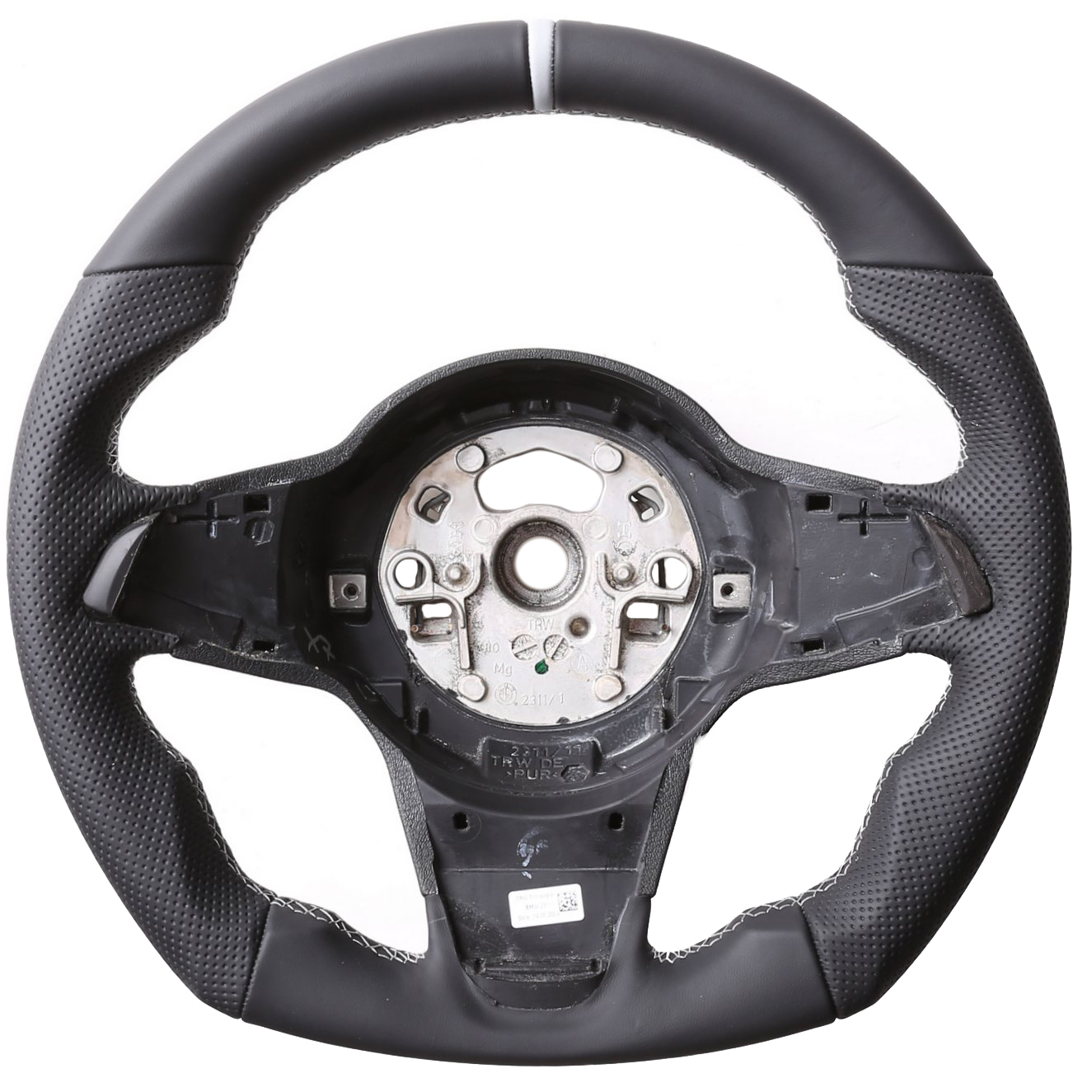 BMW Lenkrad Z4 E89 Sport Abgeflacht NEU Kombibezug 12 Markierung silber Naht silber