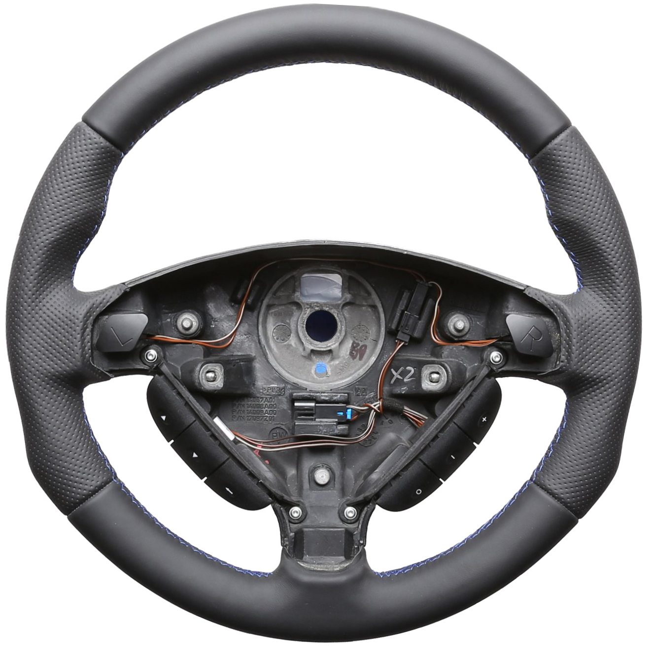 Opel Lenkrad Astra G Zafira A Kombibezug Naht blau