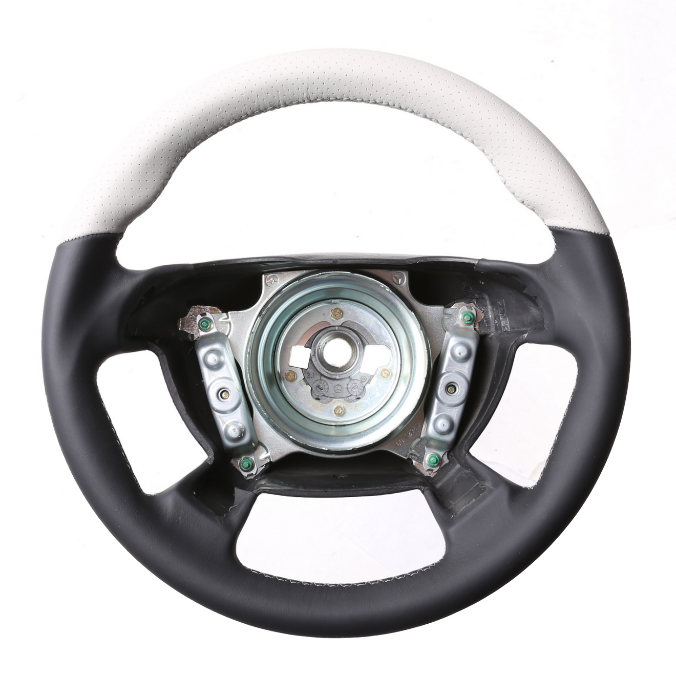 Mercedes Lenkrad CLK W208 SLK R170 SL R129 W202 AMG Bicolor grau/schwarz nur Nappa Naht silber