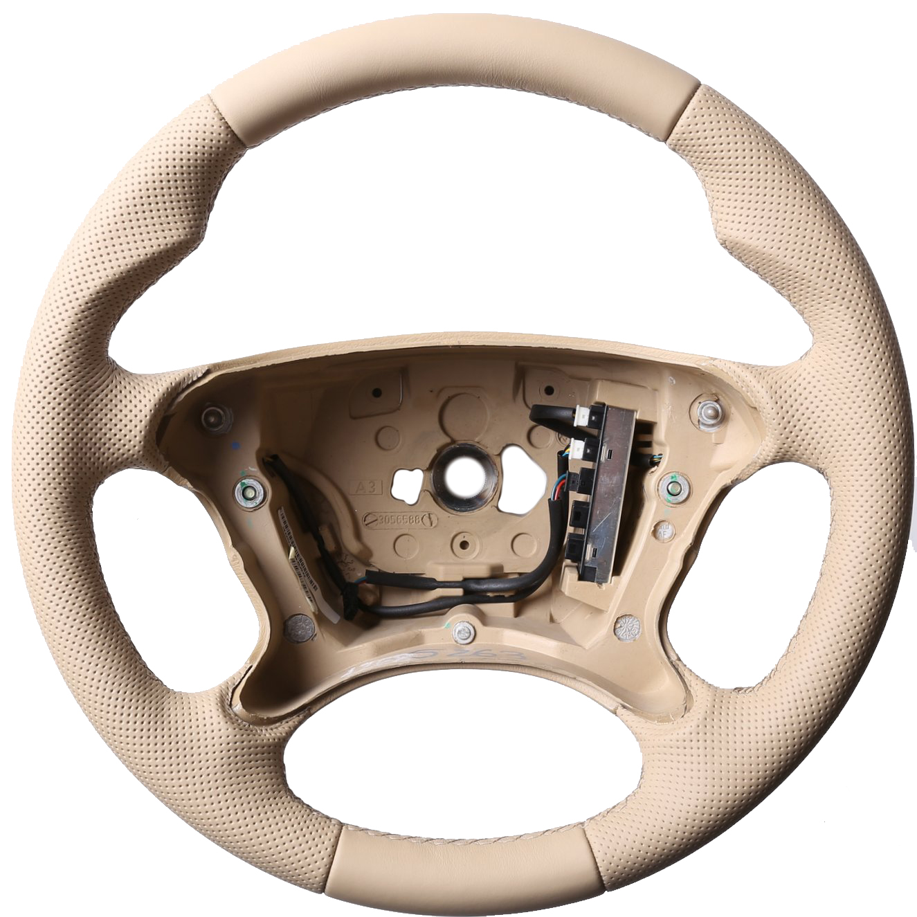 Mercedes Lenkrad R230 W209 W211 E Klasse CLK SL beige Daumenauflagen Kombibezug Naht beige