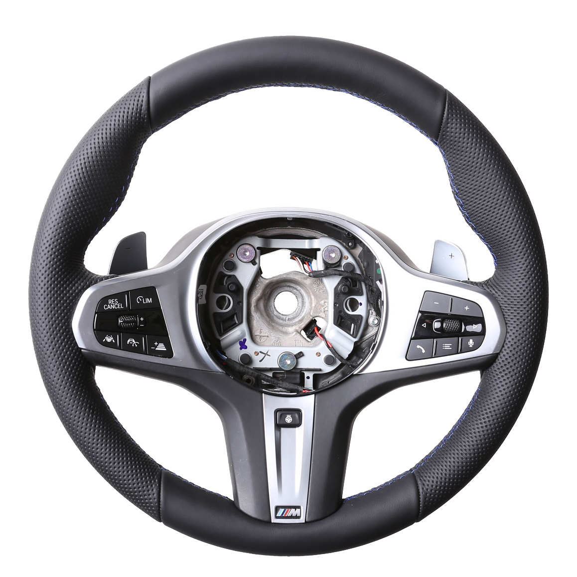 BMW Lenkrad G20 G21 G28 G22 G23 G30 G32 F40 F44 Kombibezug Naht blau