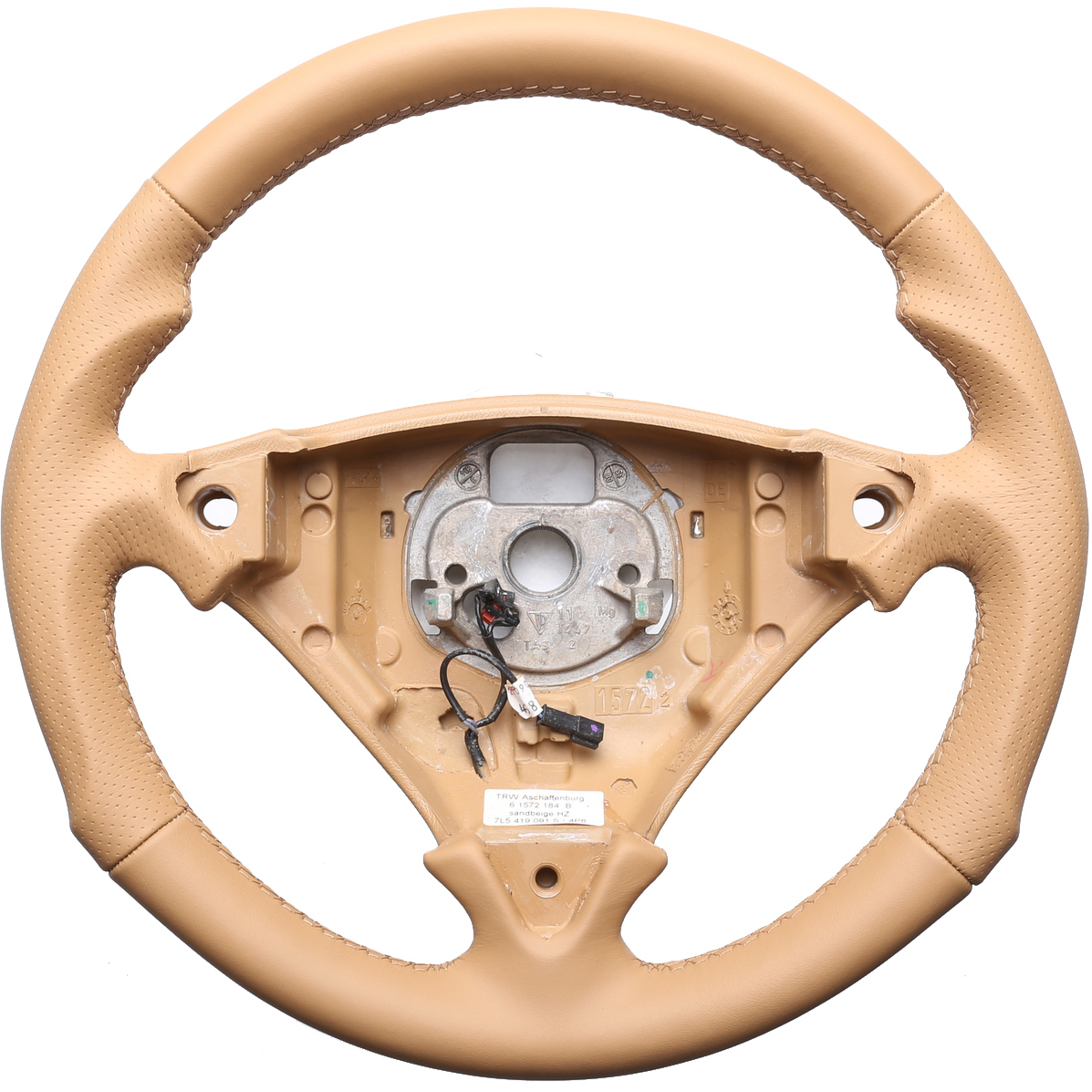 Porsche Lenkrad Cayenne S 955 957  Sandbeige Tuning Kombibezug Naht beige