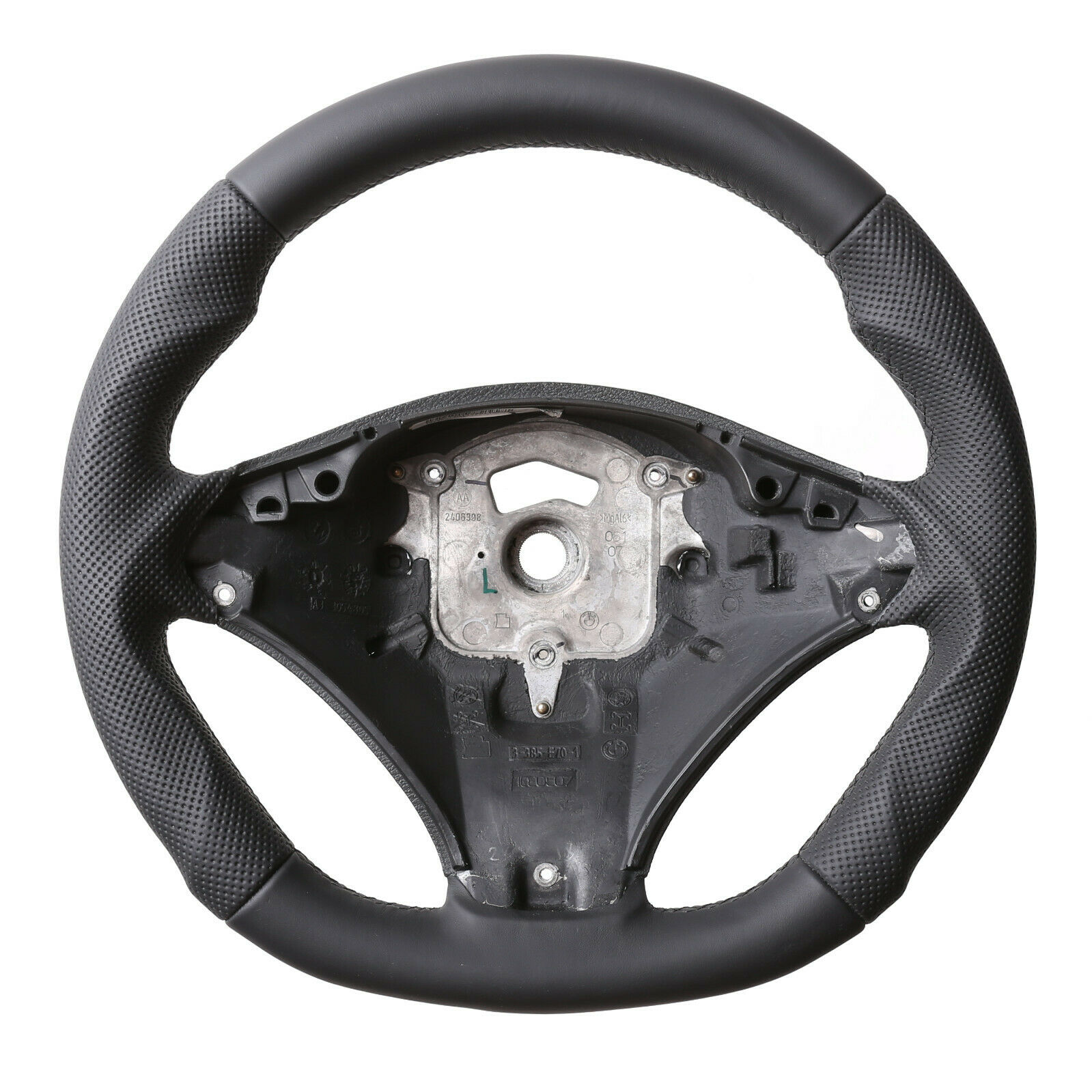 BMW Lenkrad X5 E70 X6 E71 E72 Abgeflacht Kombibezug Naht schwarz