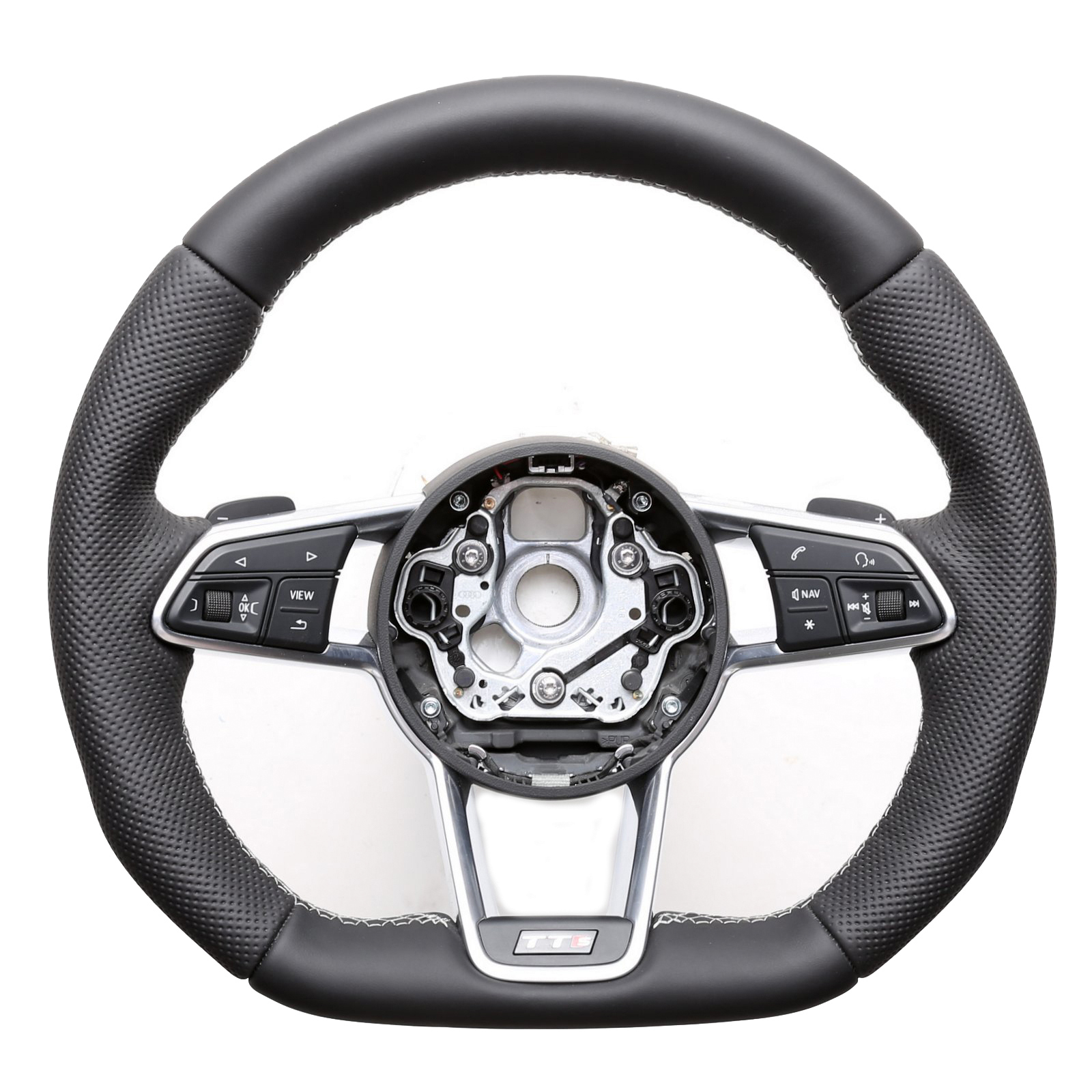 Audi Lenkrad TT TTS TTRS R8 Kombibezug Naht silber inkl. Moosgummi