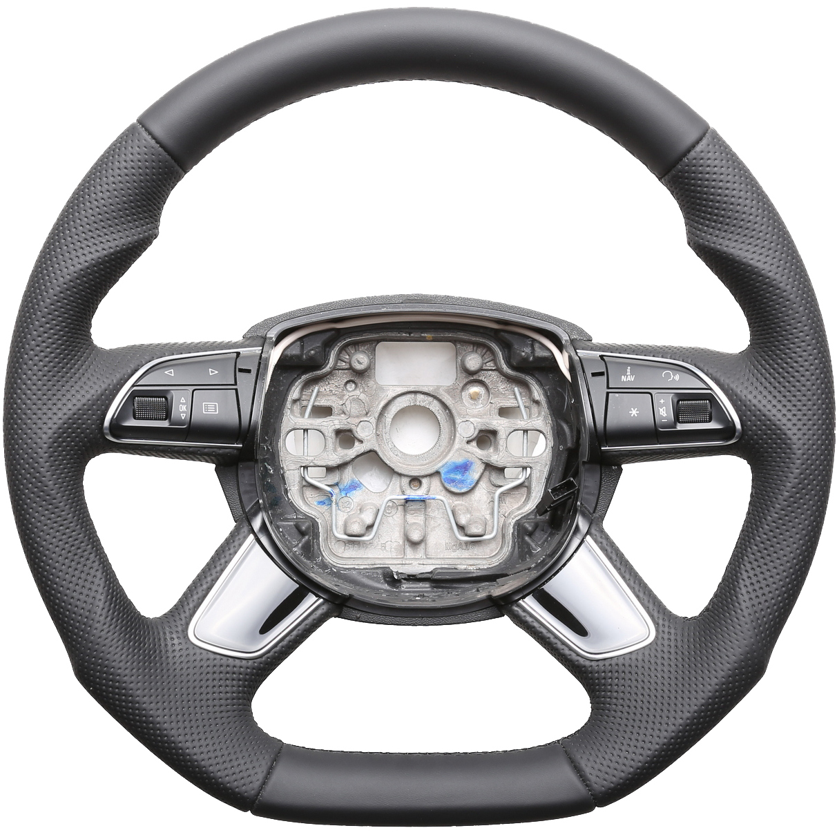 Audi Lenkrad A3 A4 A6 A8 Q3 Q5 Abgeflacht Kombibezug Naht schwarz