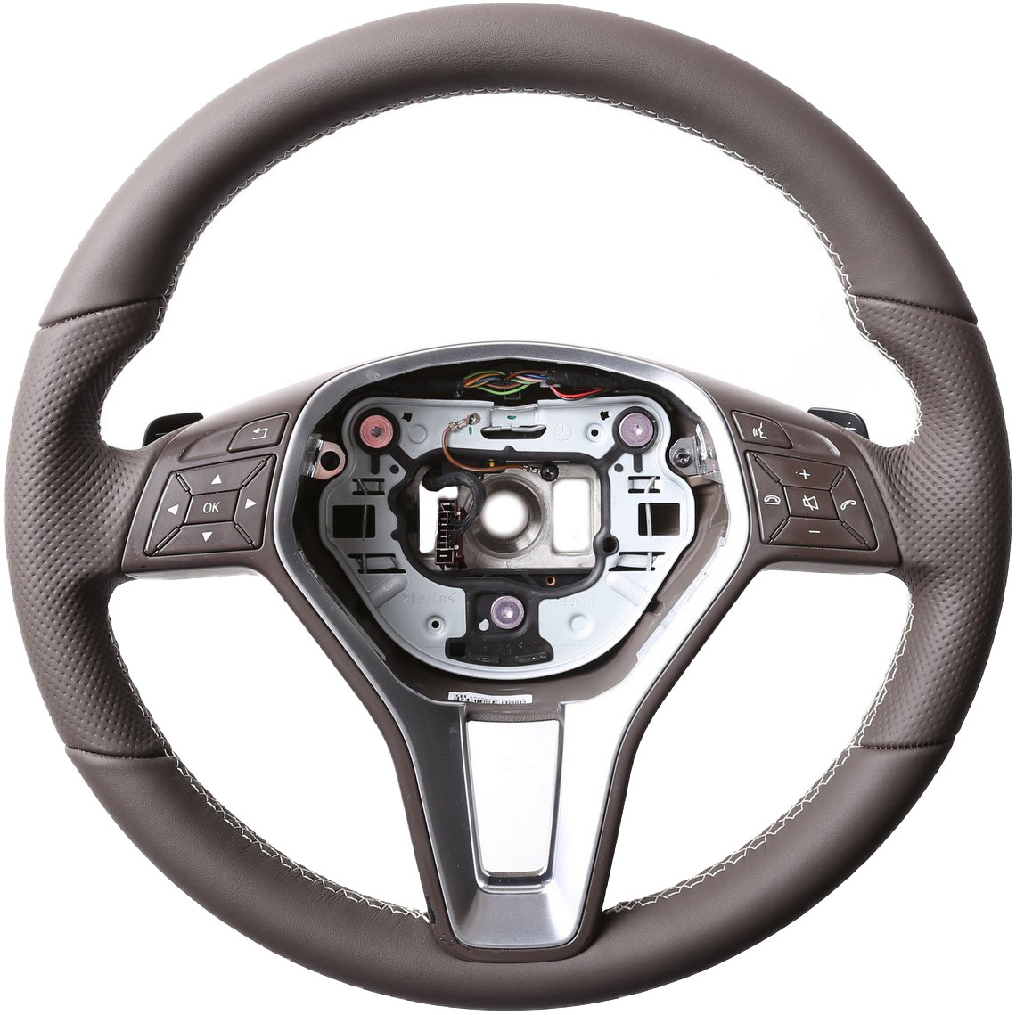 Mercedes Lenkrad C GLA SL Klasse W204 X156 R231 Klassisch Kombibezug Naht silber