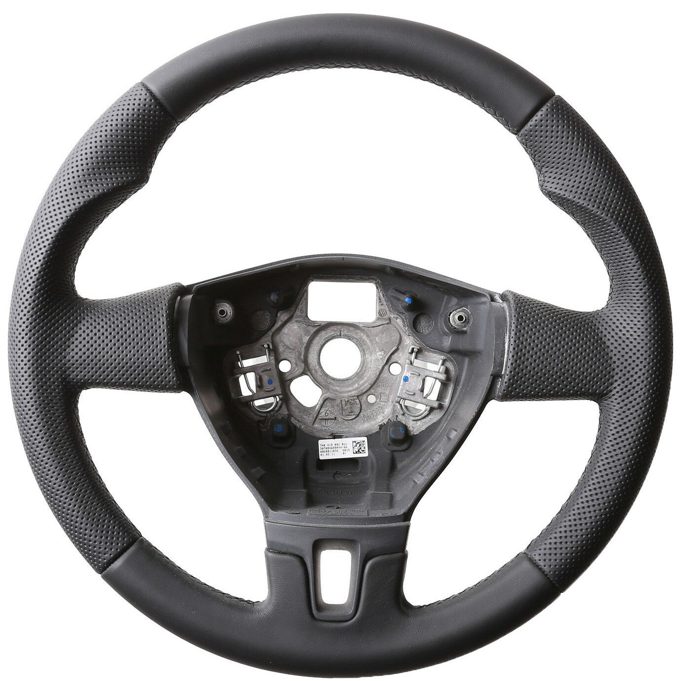 VW Lenkrad T5 Passat 3C Golf 6 Amarok Daumenauflagen Kombibezug Naht schwarz