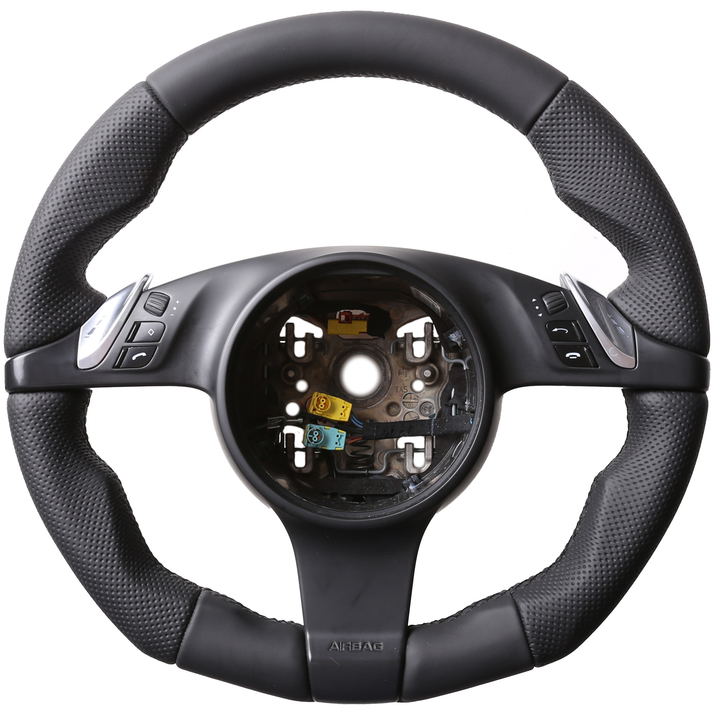 Porsche Lenkrad  911 958 970 987 997 Cayenne Boxster Carrera Tuning NEU Kombibezug Naht schwarz