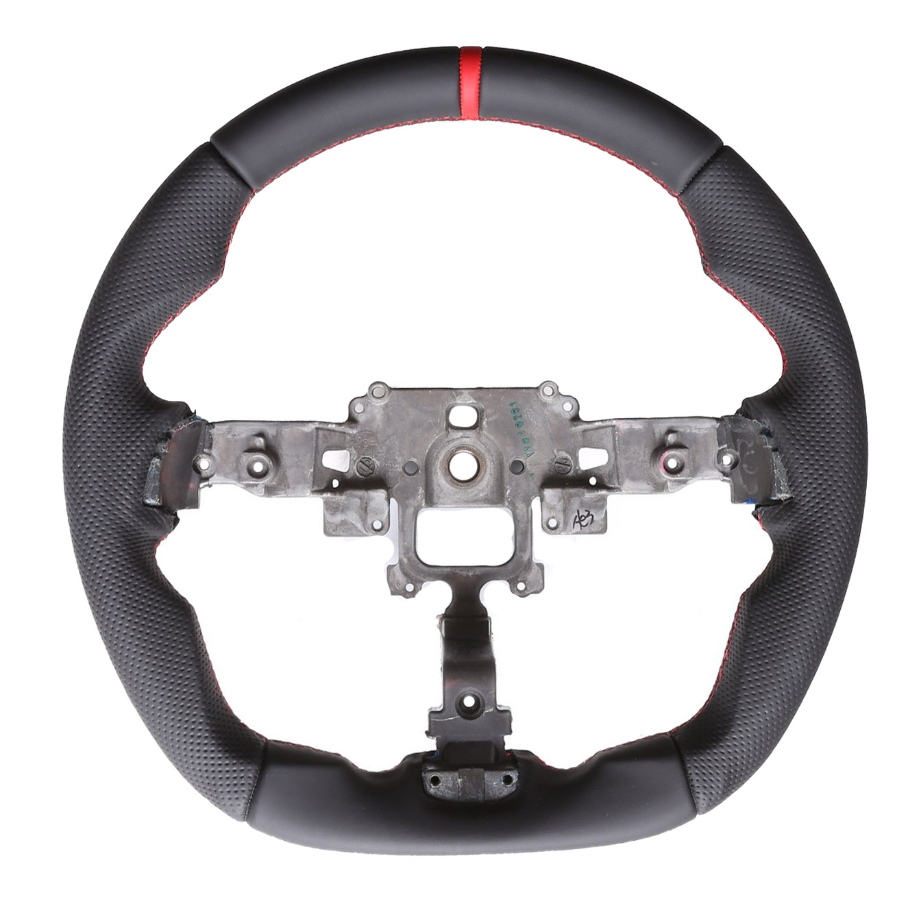 Mazda Lenkrad MX 5 Abgeflacht Kombibezug 12 Uhr Markirung rot Naht rot