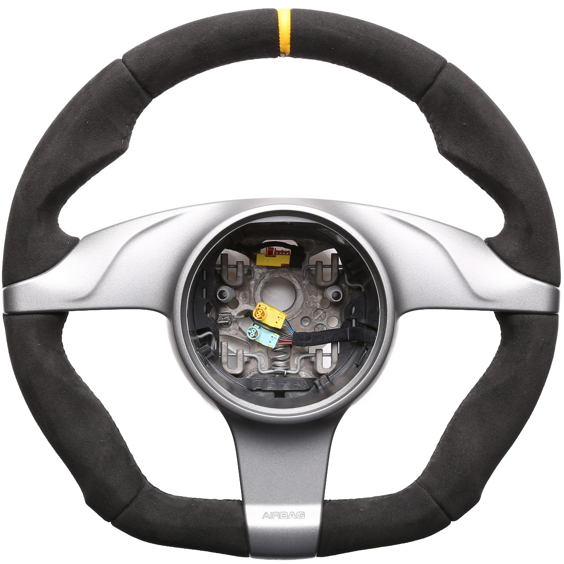 Porsche Lenkrad  911 958 970 987 997 Cayenne  Boxster Carrera Abgeflacht Alcantara 12 Uhr Markierung