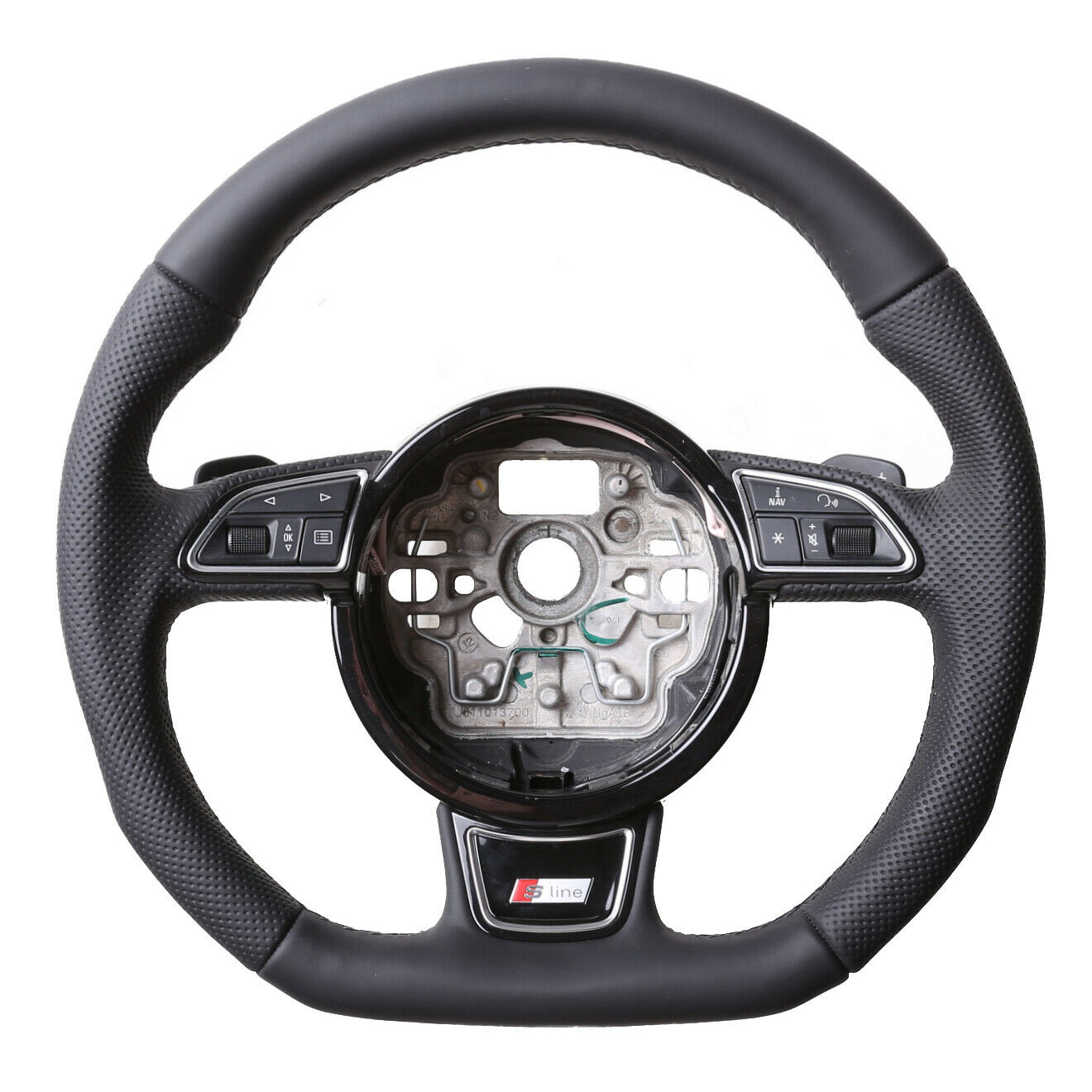 Audi Lenkrad A4 A1 S1 A6 S6 A7 A8 Q3 Abgeflacht Kombibezug Naht schwarz