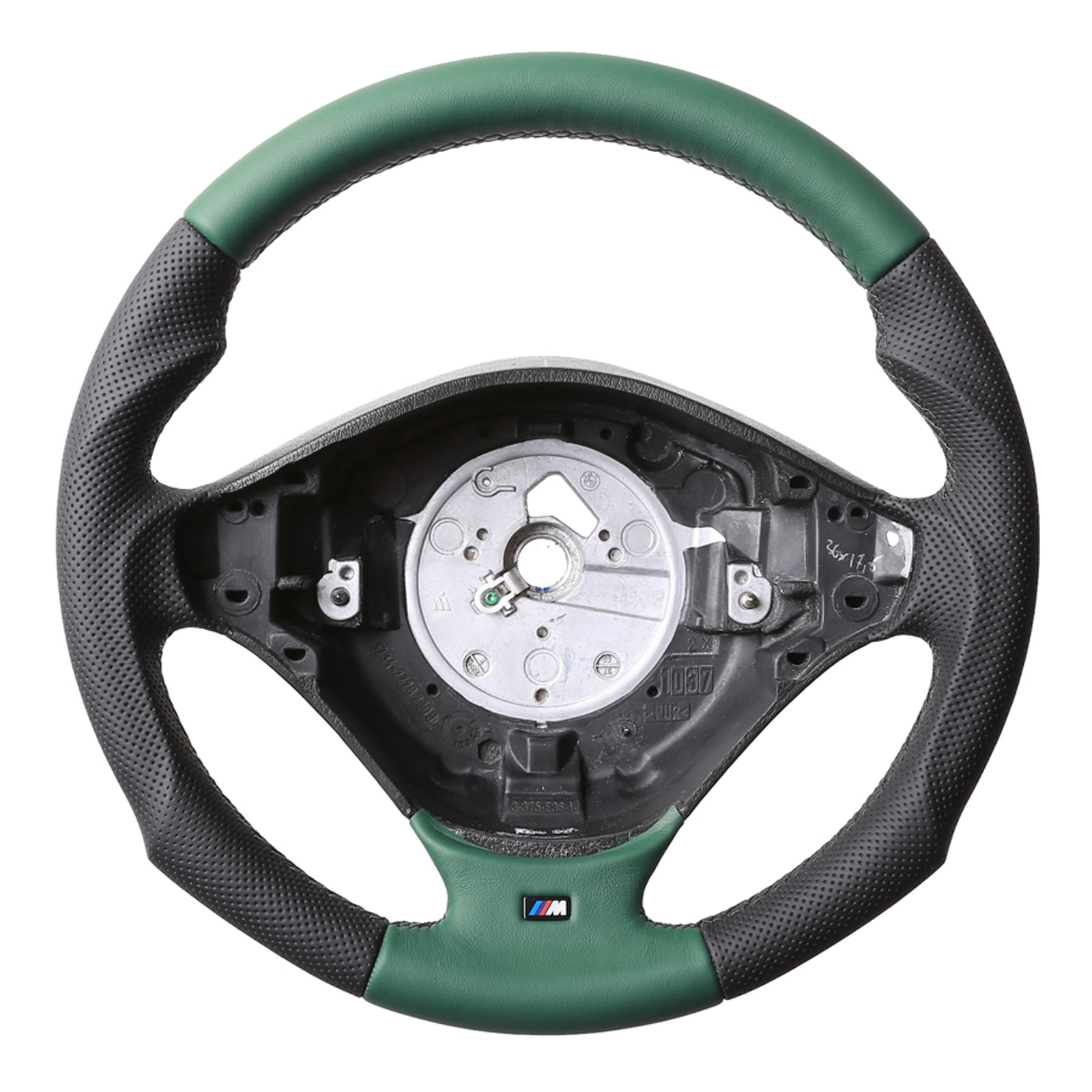 BMW Lenkrad E36 E38 E39 Z3 M-Sport Tuning Kombibezug grün Naht grün