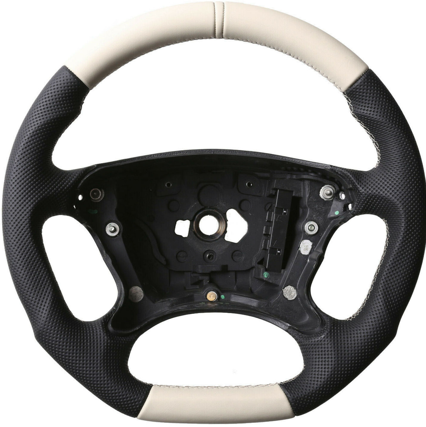 Mercedes Lenkrad R230 W209 W211 E G Klasse CLK  Abgeflacht Kombibezug beige 12Uhr Markierung beige